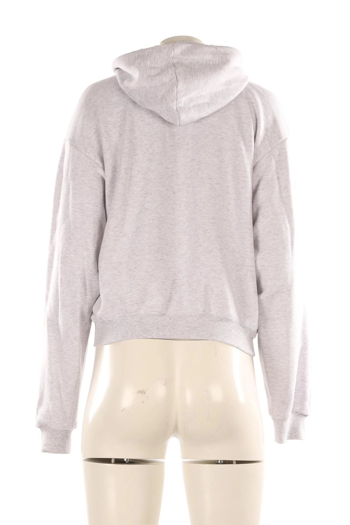 SKIMS GREY COTTON HOODIE SMALL - Image 4