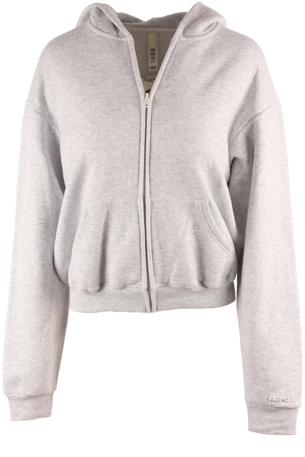 SKIMS GREY COTTON HOODIE SMALL