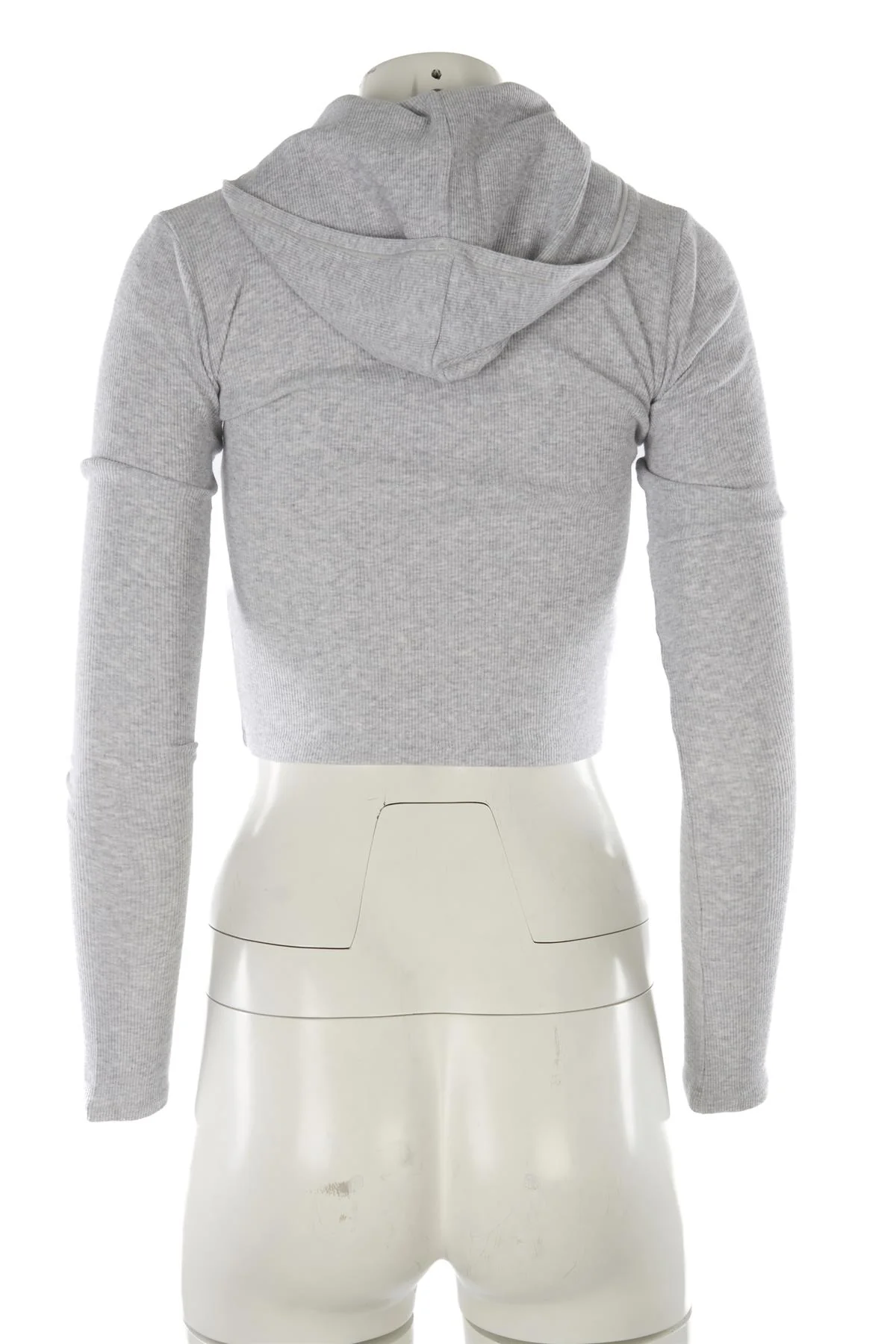 SKIMS GREY COTTON HOODIE XXSMALL - Image 4