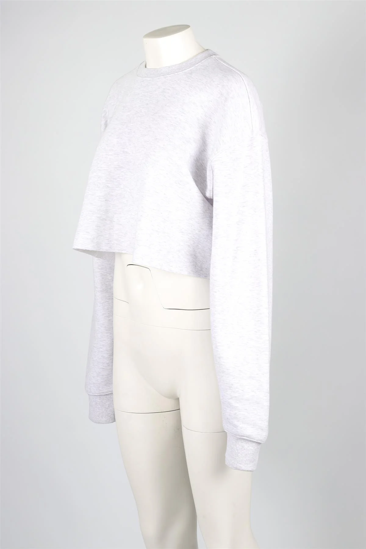 SKIMS GREY COTTON SWEATSHIRT SMALL - Image 3