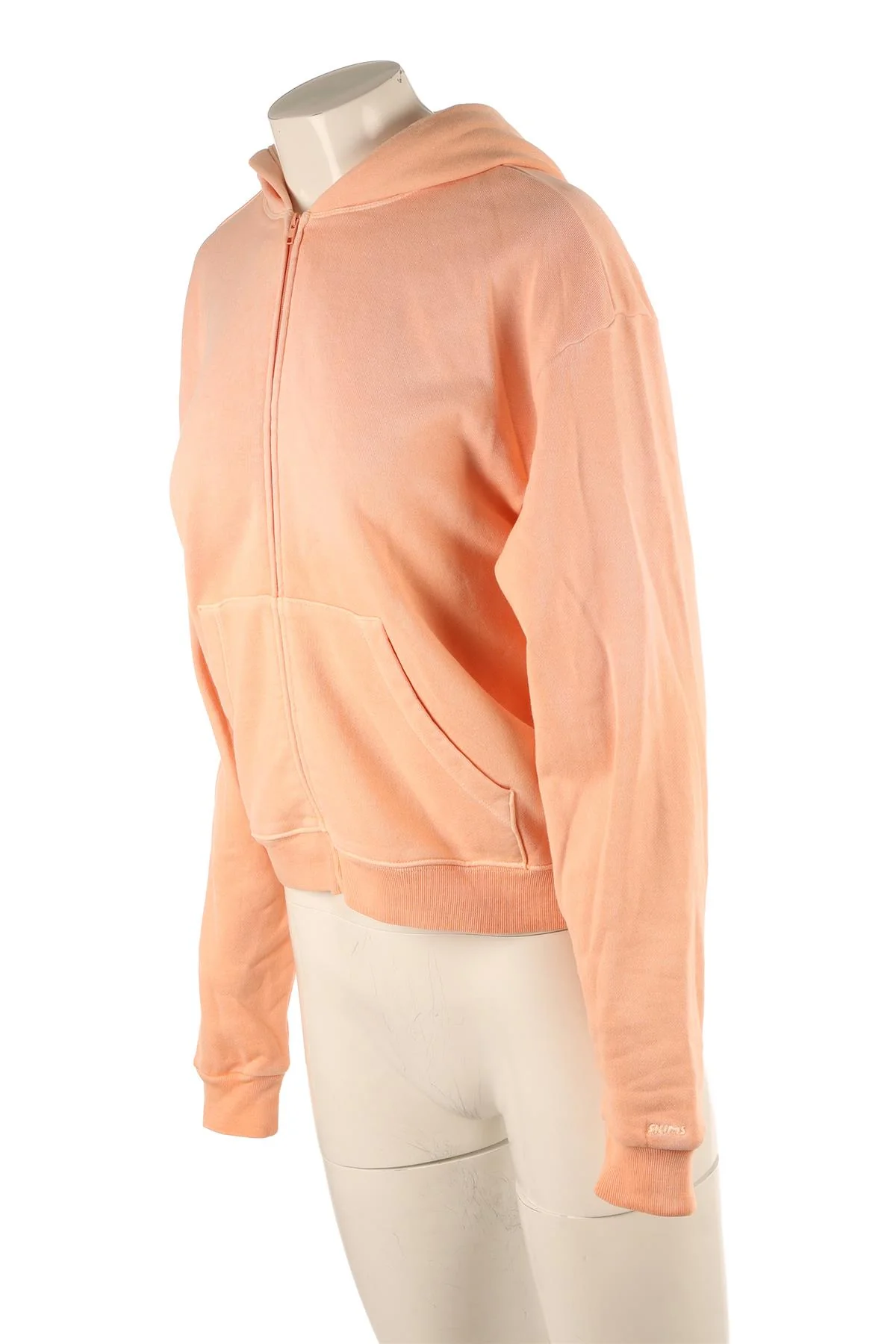 SKIMS ORANGE COTTON HOODIE SMALL - Image 3