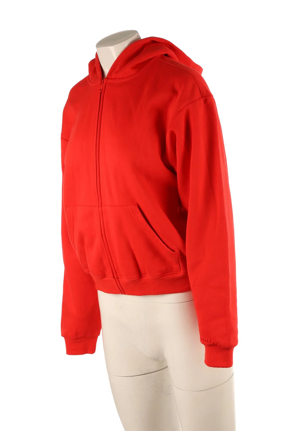 SKIMS RED COTTON HOODIE SMALL - Image 3