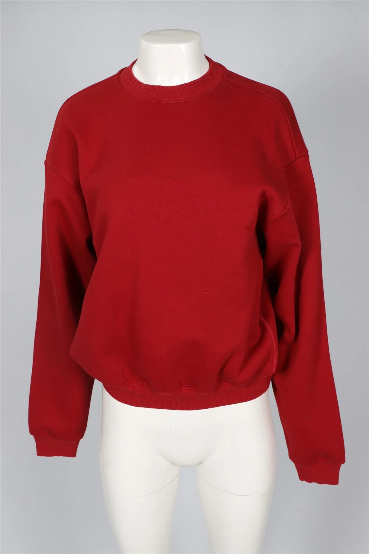 SKIMS RED COTTON SWEATSHIRT MEDIUM - Image 2