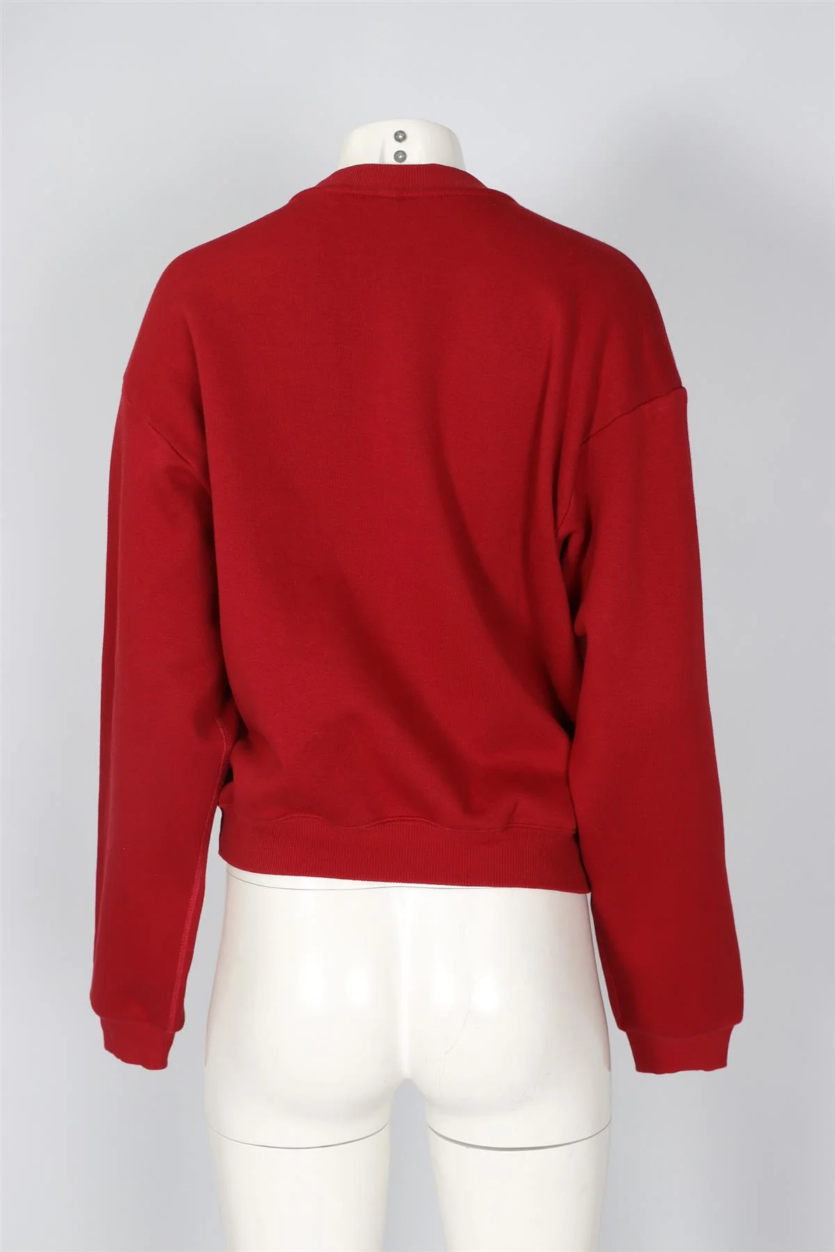SKIMS RED COTTON SWEATSHIRT MEDIUM - Image 4