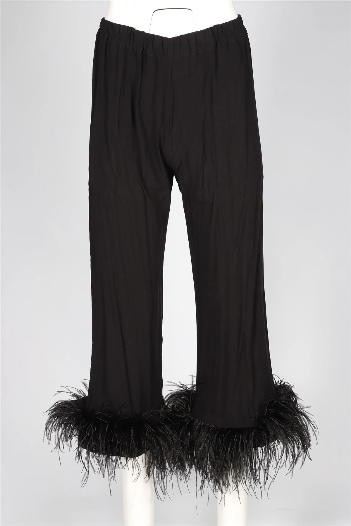 SLEEPER BLACK RAYON WIDE LEG PANTS SMALL - Image 2
