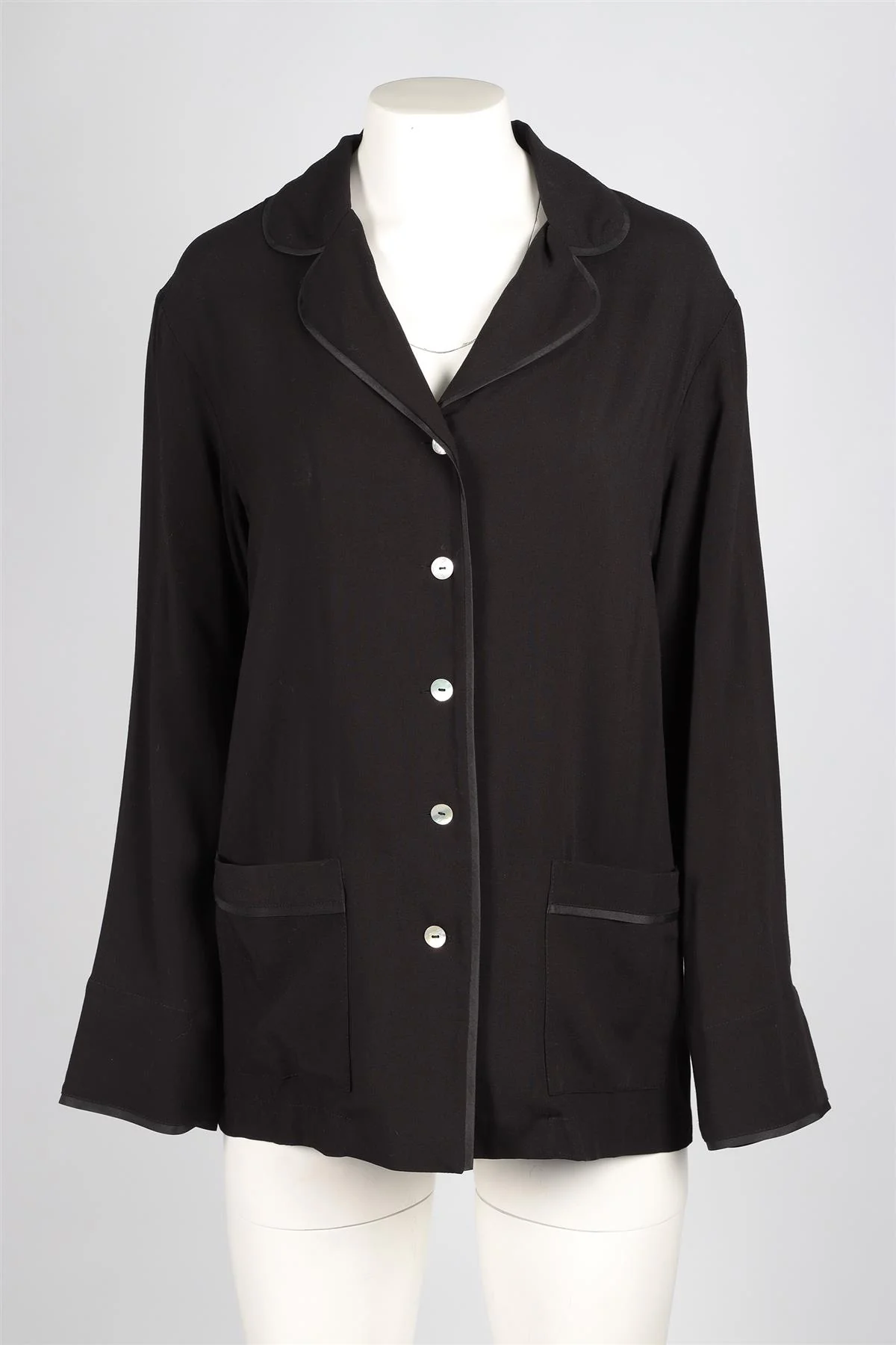 SLEEPER BLACK VISCOSE SHIRT SMALL - Image 2
