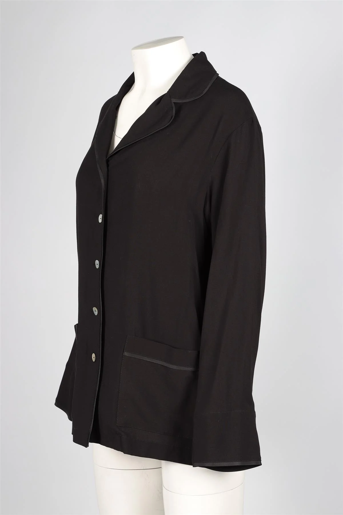SLEEPER BLACK VISCOSE SHIRT SMALL - Image 3