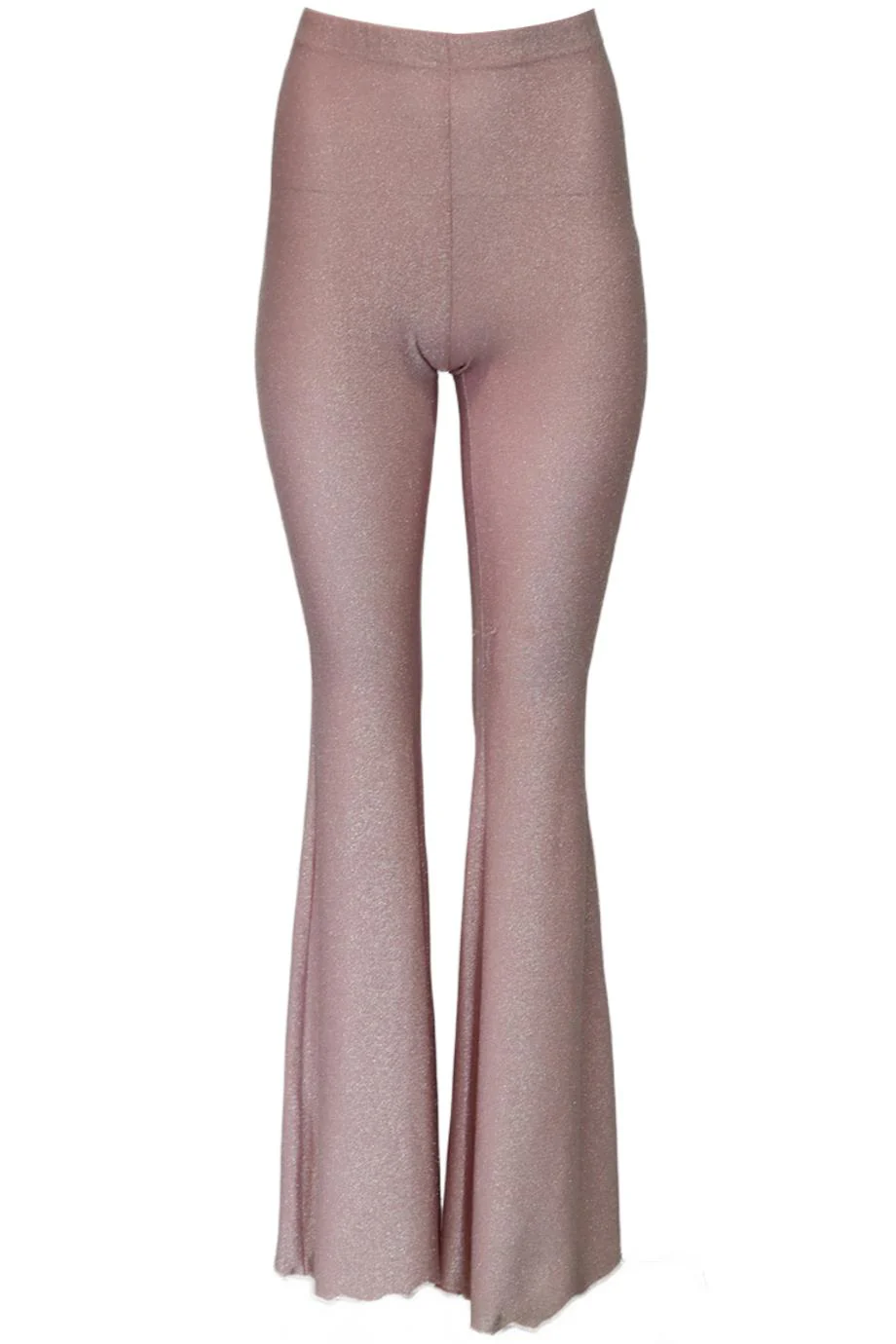 SLEEPER METALLIC STRETCH JERSEY FLARED PANTS XSMALL