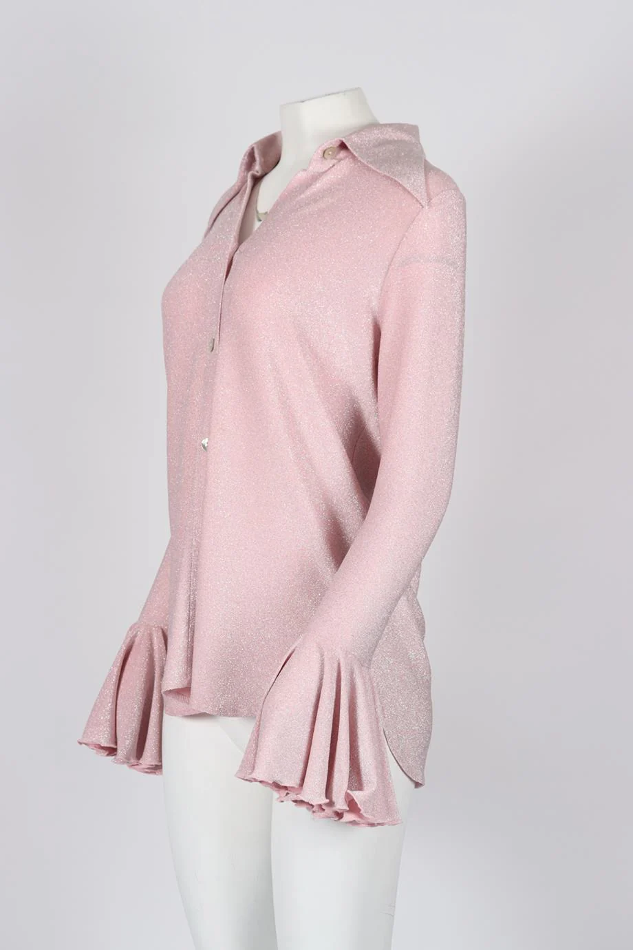 SLEEPER METALLIC STRETCH JERSEY SHIRT XSMALL - Image 3