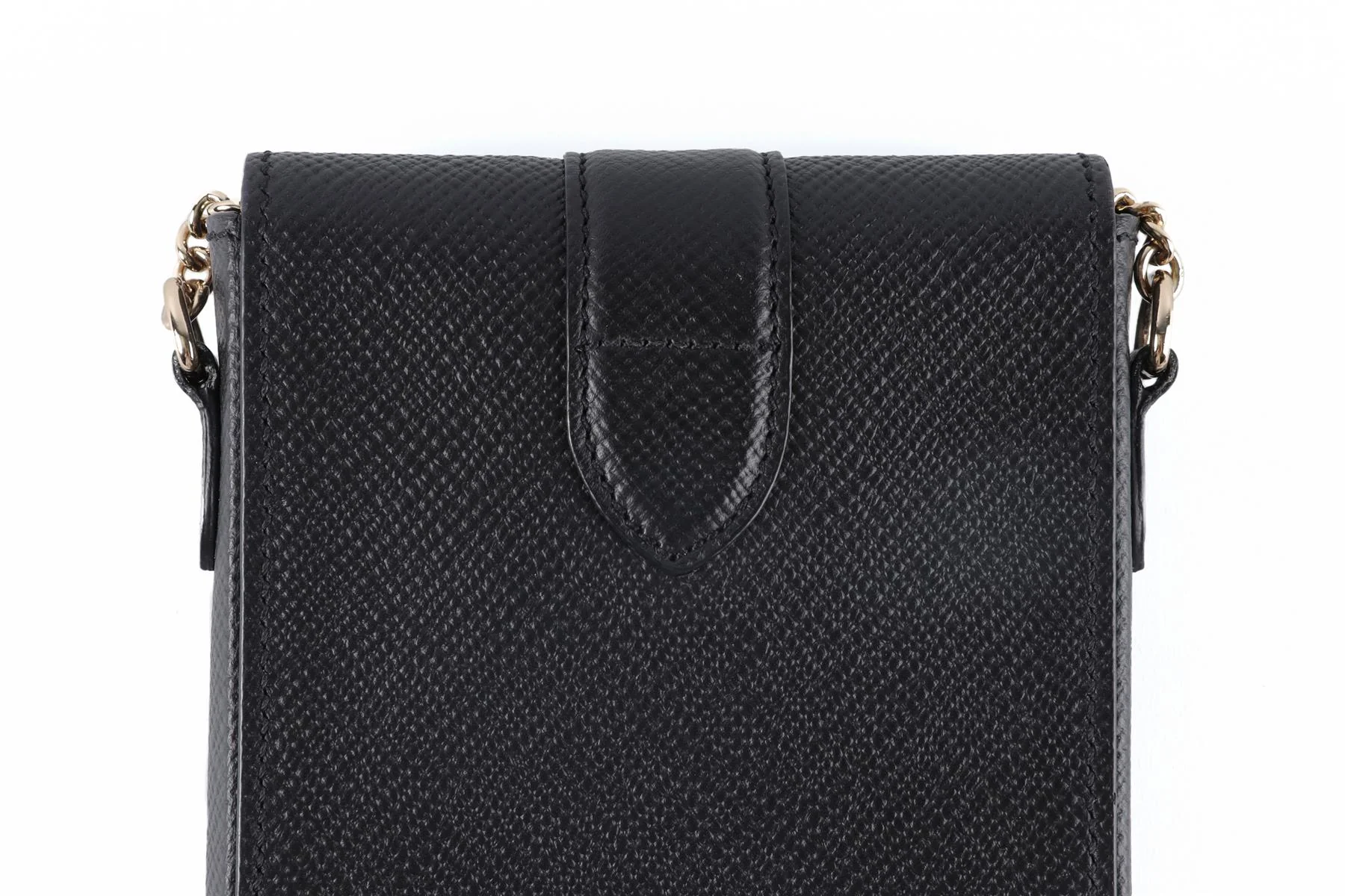 Smythson of Bond Street Black Panama Leather Phone Case - Image 6
