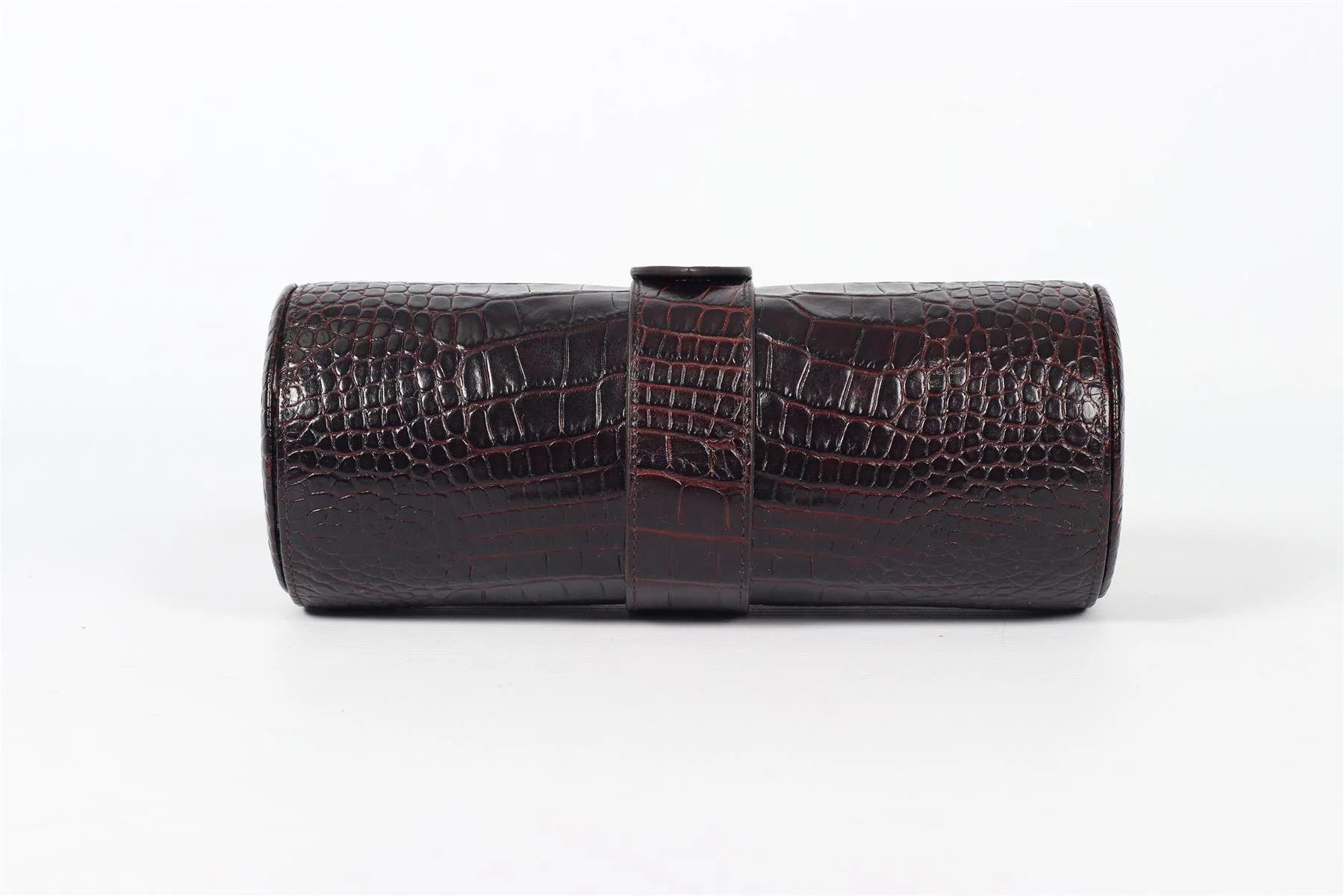SMYTHSON OF BOND STREET CROC EFFECT LEATHER JEWELLERY CASE - Image 6