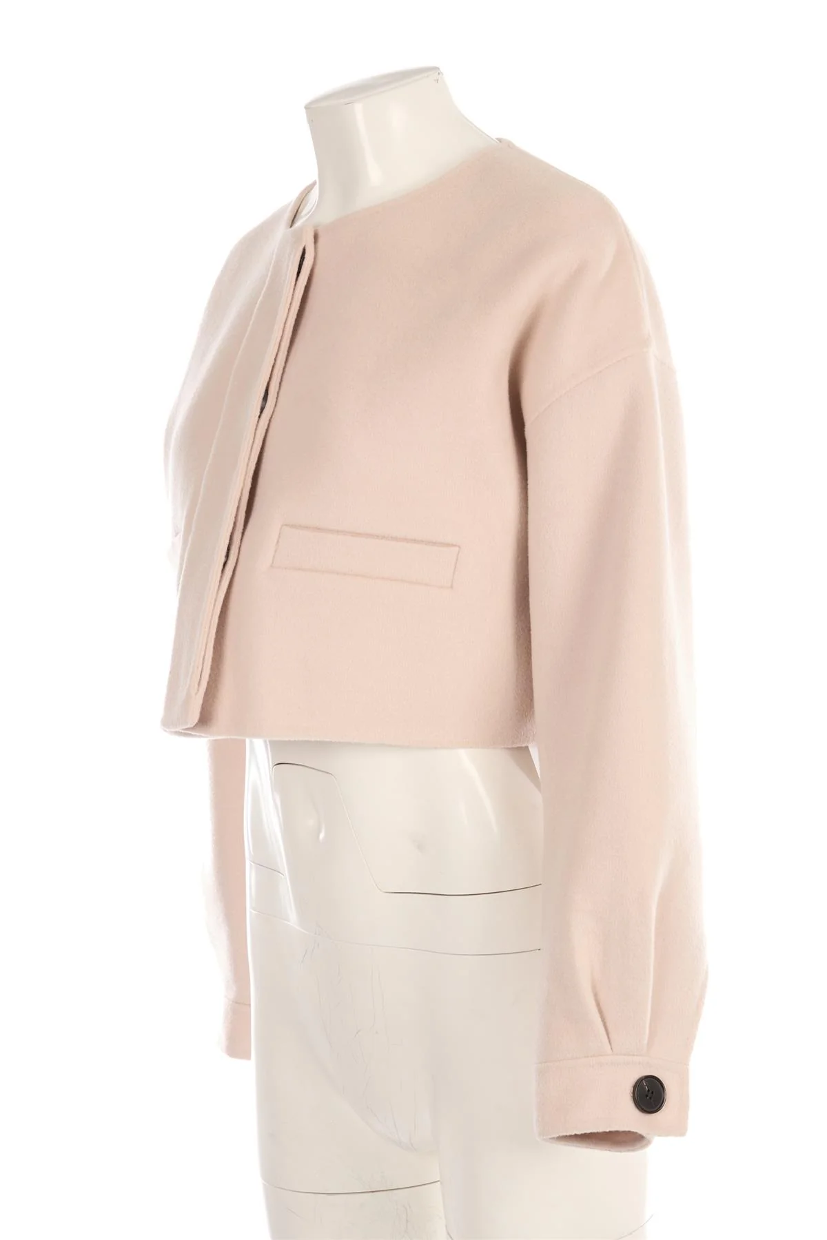 SOFT GOAT ECRU CASHMERE JACKET XSMALL - Image 3