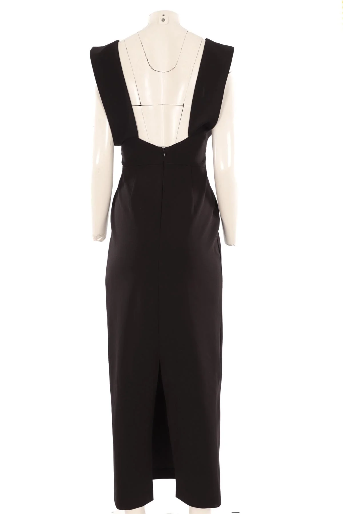 SOLACE LONDON BLACK CREPE MAXI DRESS UK 8 - Image 4