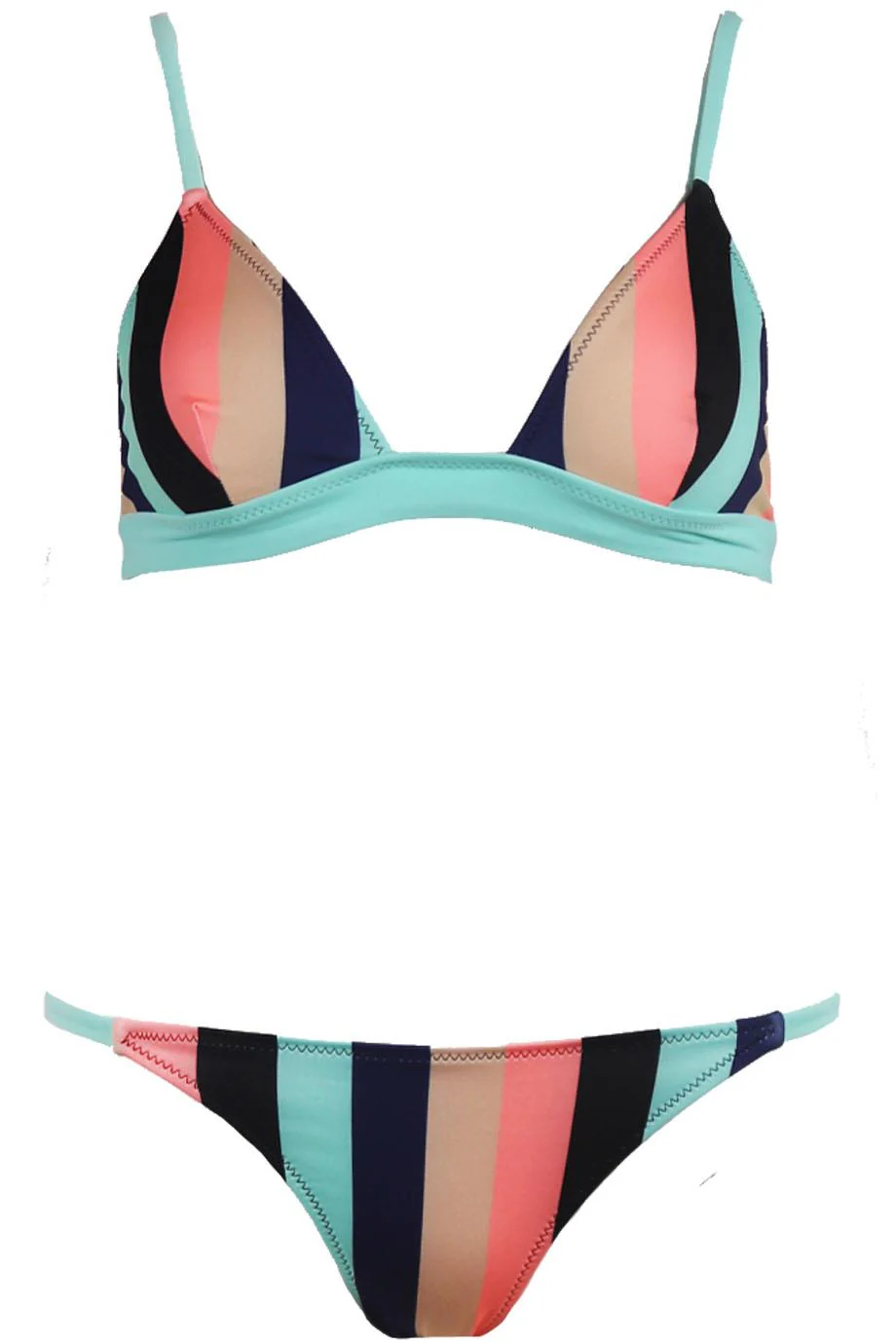 SOLID AND STRIPED MORGAN STRIPED TRIANGLE BIKINI SMALL - Image 8