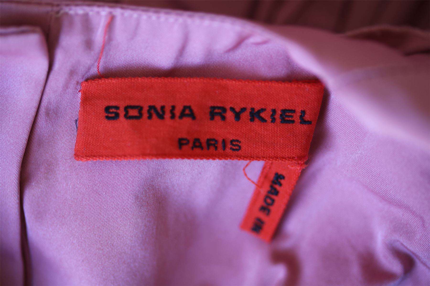 SONIA RYKIEL PARIS GIRLS DUSKY PINK RUFFLE SATIN TAFFETA DRESS 2 YEARS - Image 5