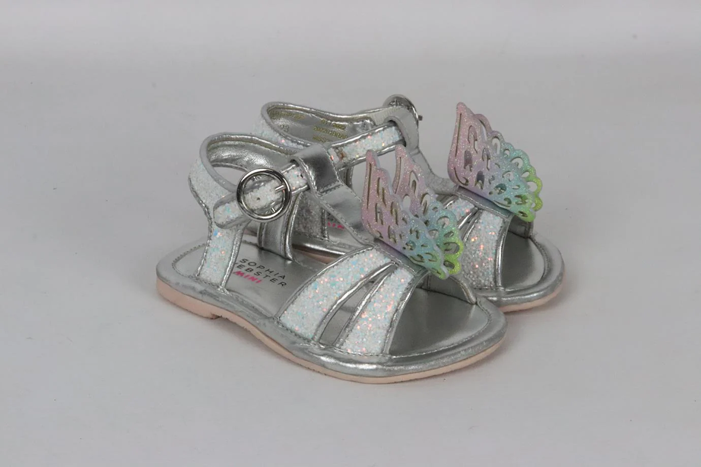 SOPHIA WEBSTER BABY GIRLS BUTTERFLY LEATHER SANDALS EU 23 UK 6 - Image 2