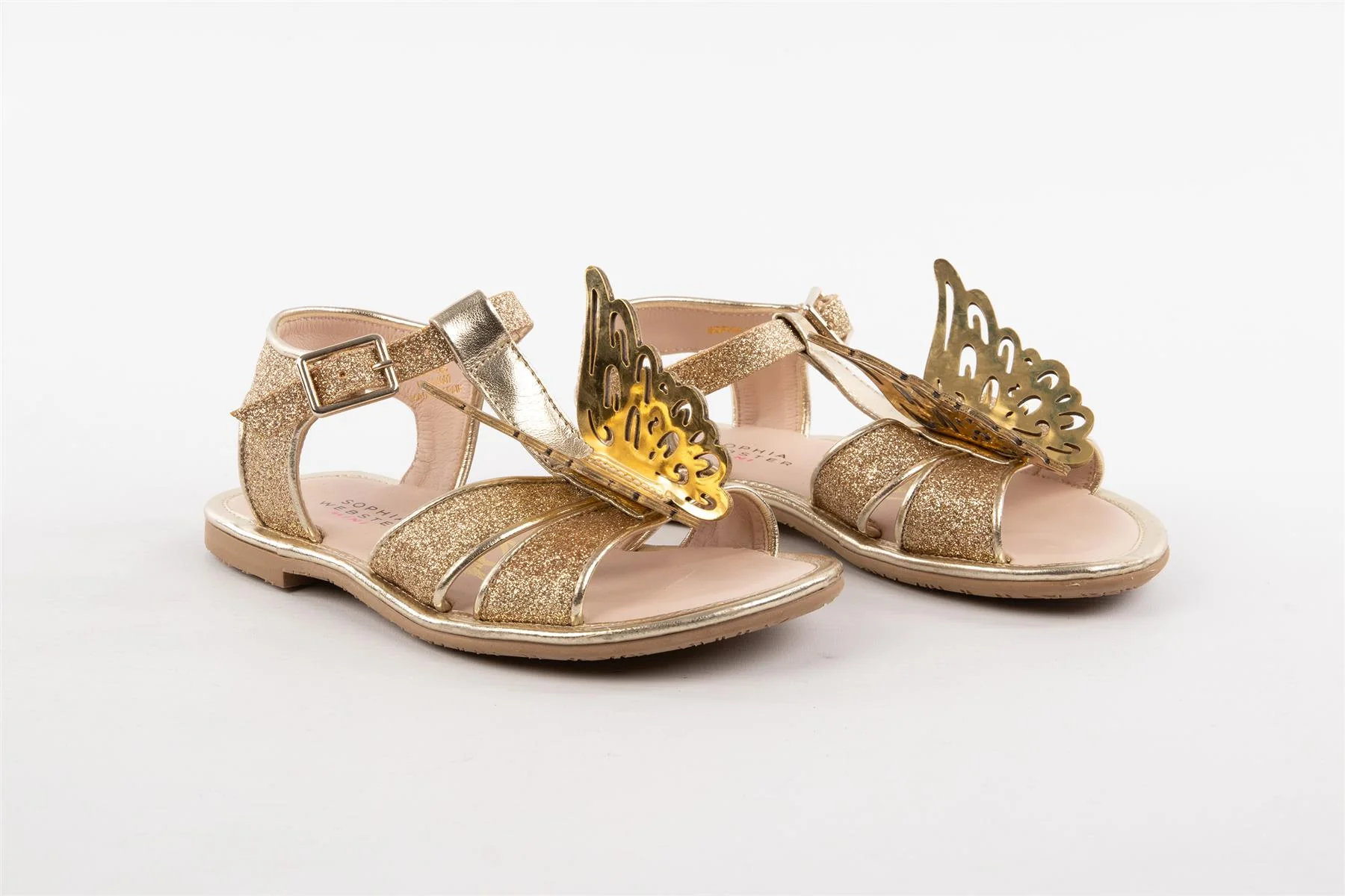 SOPHIA WEBSTER GOLD KIDS GIRLS SANDALS EU 28 UK 9.5 US 10.5 - Image 2