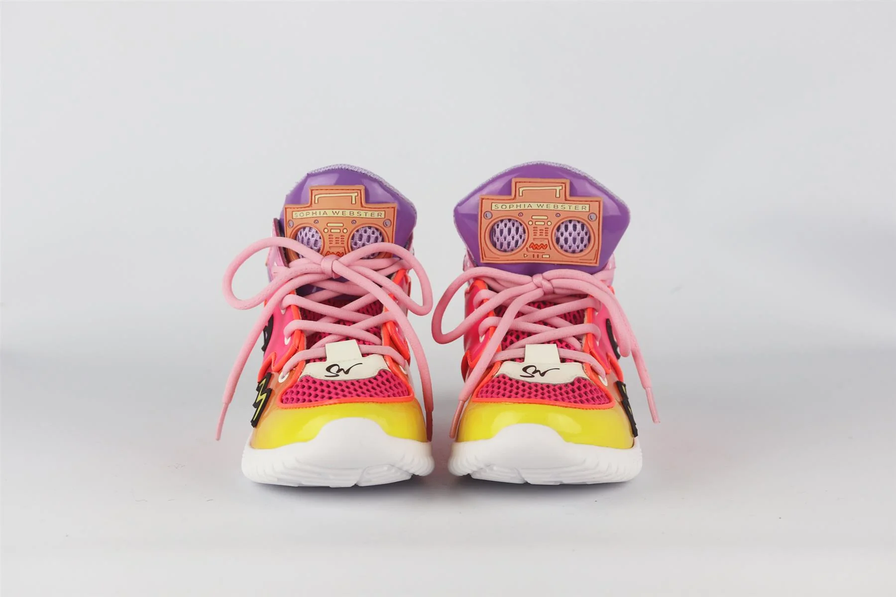 SOPHIA WEBSTER KIDS GIRLS BOOMBOX LEATHER SNEAKERS EU 31 UK 12 - Image 3