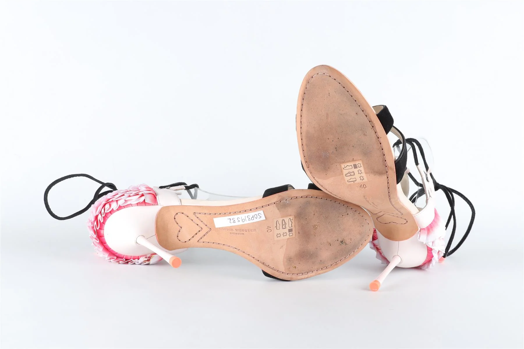 SOPHIA WEBSTER PINK LEATHER SANDALS EU 40 UK 7 US 10 - Image 6