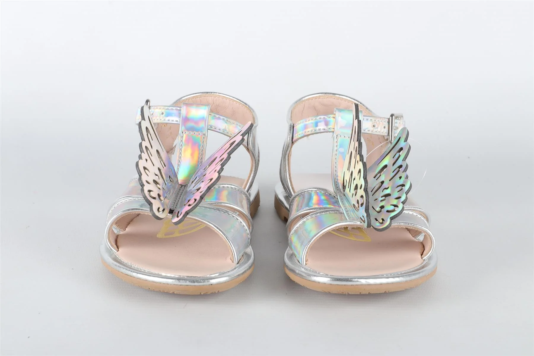 SOPHIA WEBSTER SILVER KIDS GIRLS SANDALS EU 28 UK 10 US 11 - Image 3