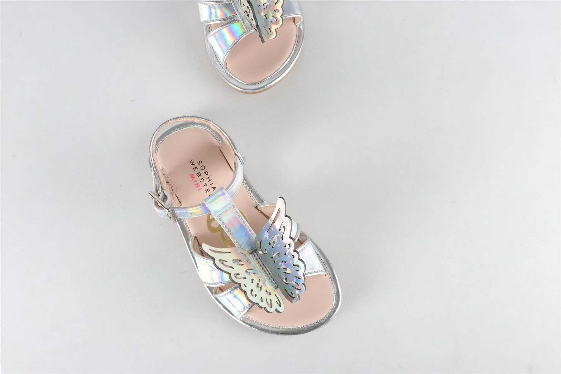 SOPHIA WEBSTER SILVER KIDS GIRLS SANDALS EU 28 UK 10 US 11 - Image 4