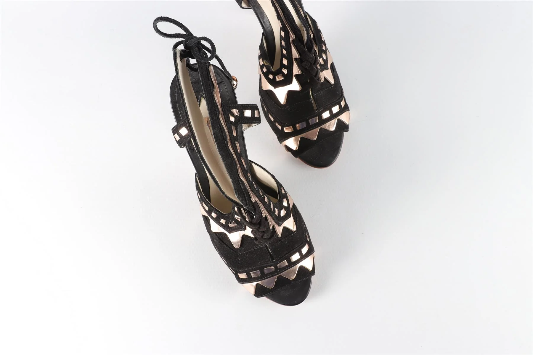 SOPHIE WEBSTER BLACK SUEDE BLACK SANDALS EU 39 UK 6 US 9 - Image 4