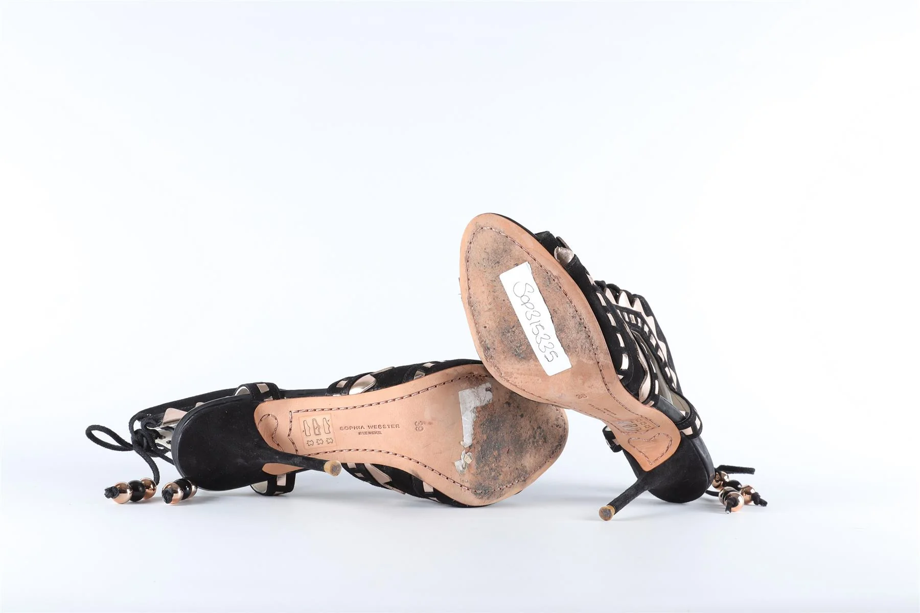 SOPHIE WEBSTER BLACK SUEDE BLACK SANDALS EU 39 UK 6 US 9 - Image 6