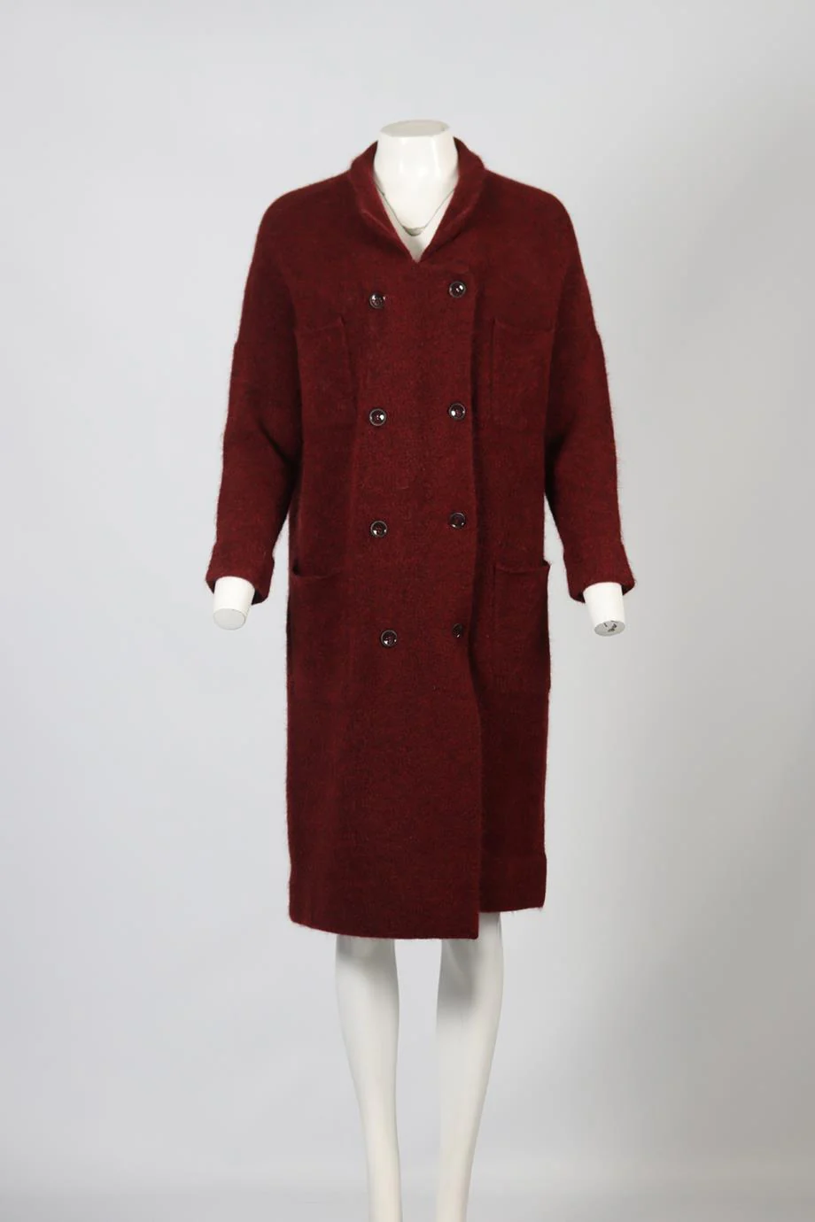 SOYER MOHAIR AND WOOL BLEND COAT SMALL - Image 2
