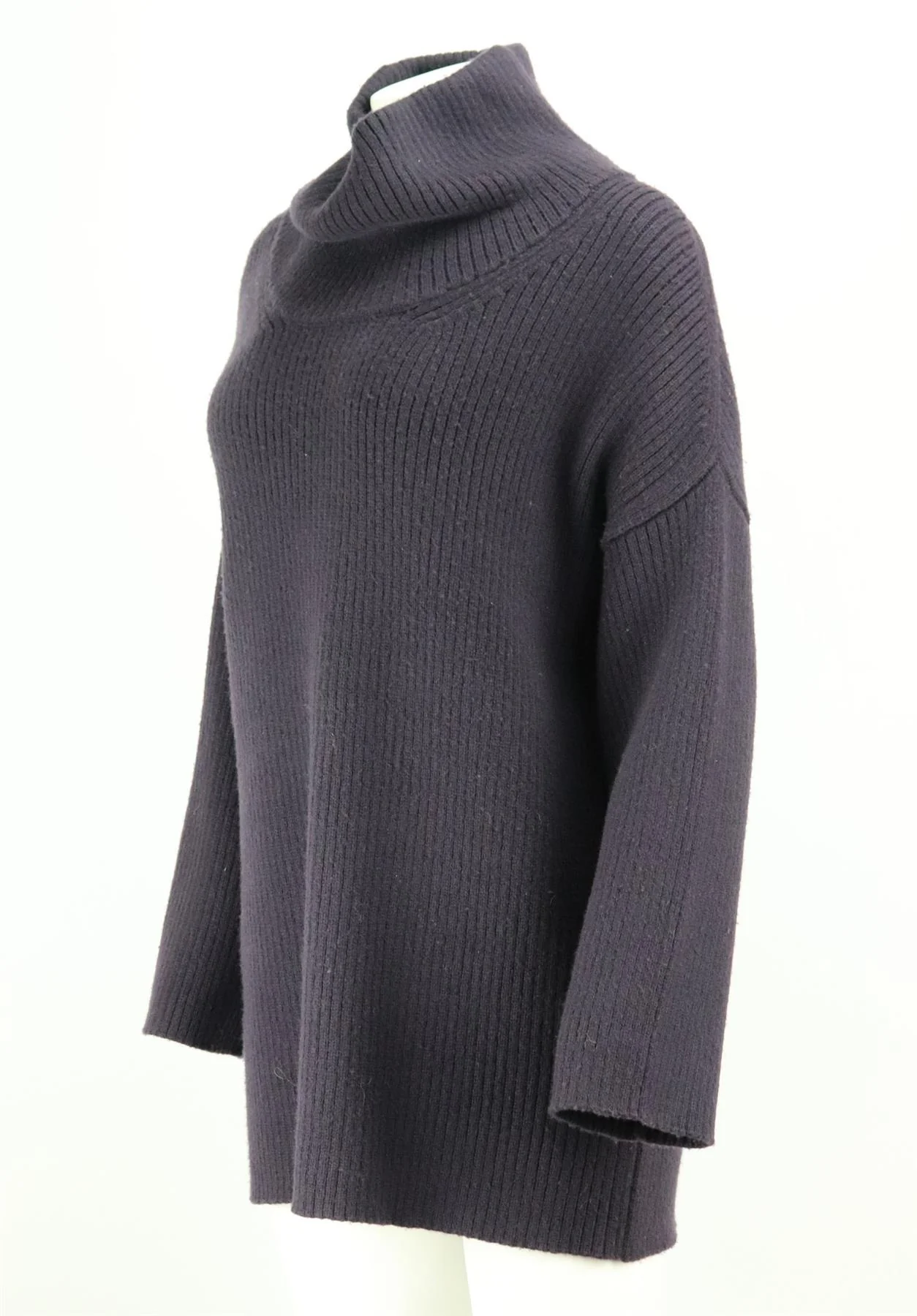 SOYER RIBBED WOOL BLEND TURTLENECK SWEATER SMALL - Image 3