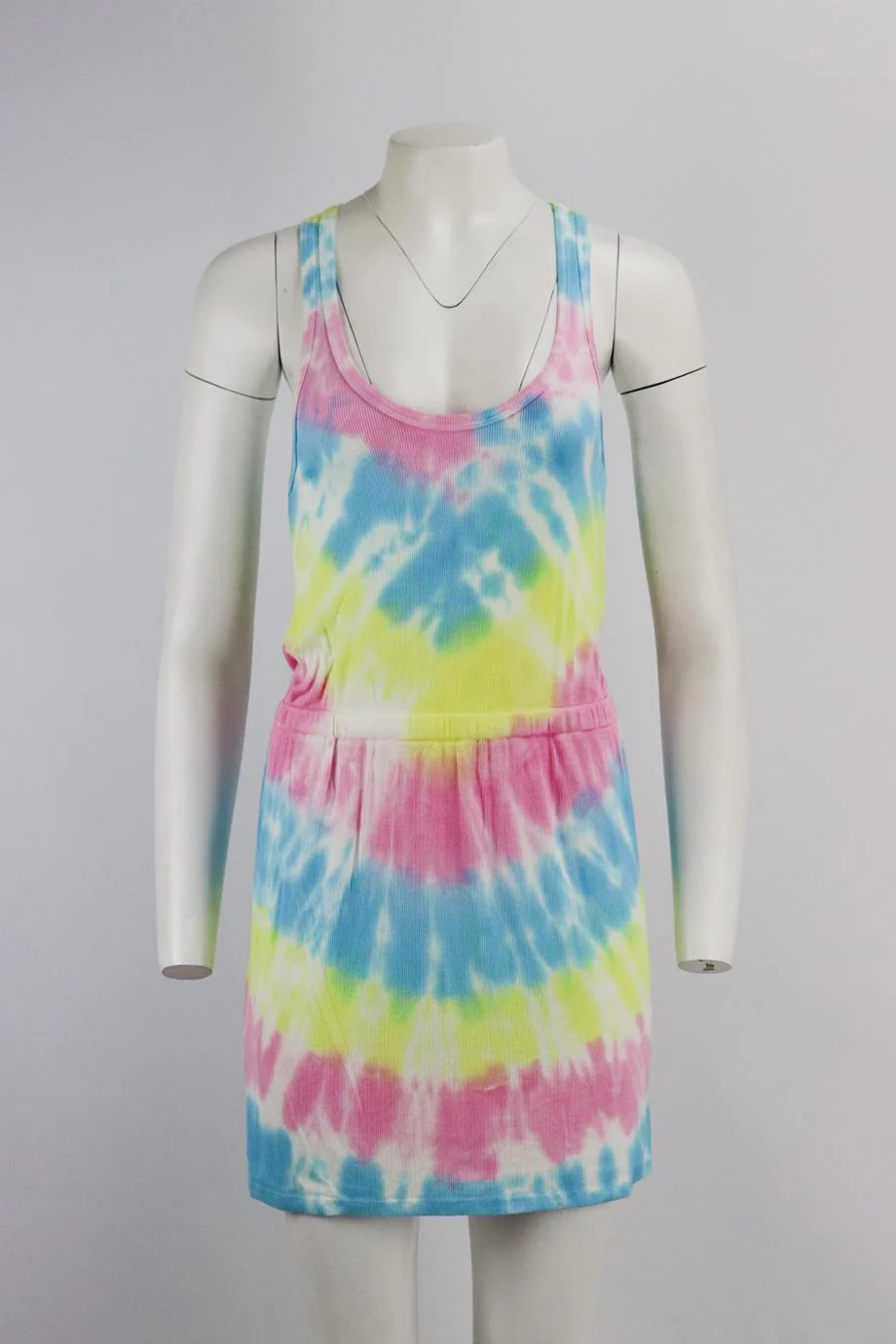 SPIRITUAL GANGSTER TIE DYED RIBBED KNIT MINI DRESS SMALL - Image 2