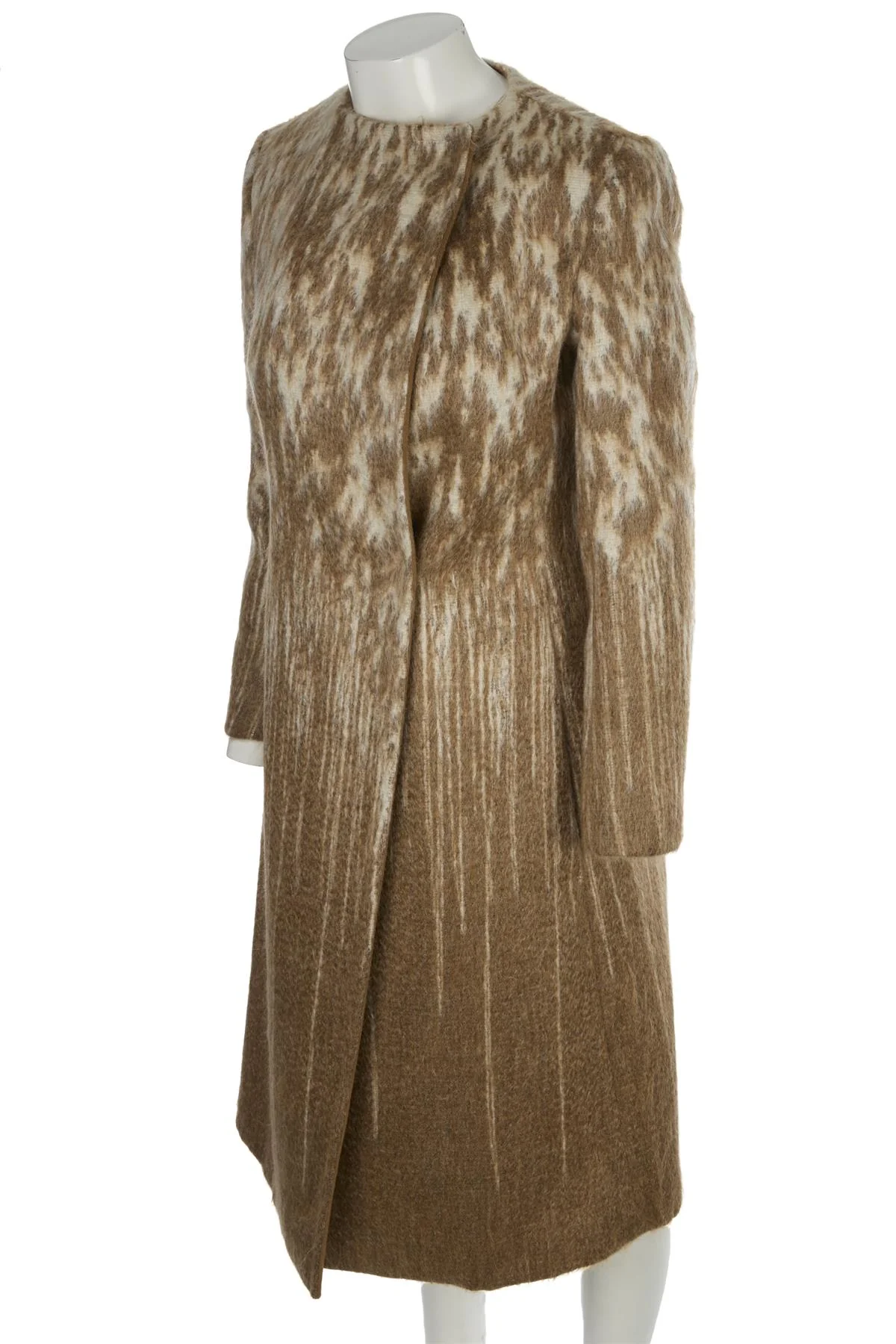 SPORTMAX BEIGE WOOL COAT IT 40 UK 8 - Image 3