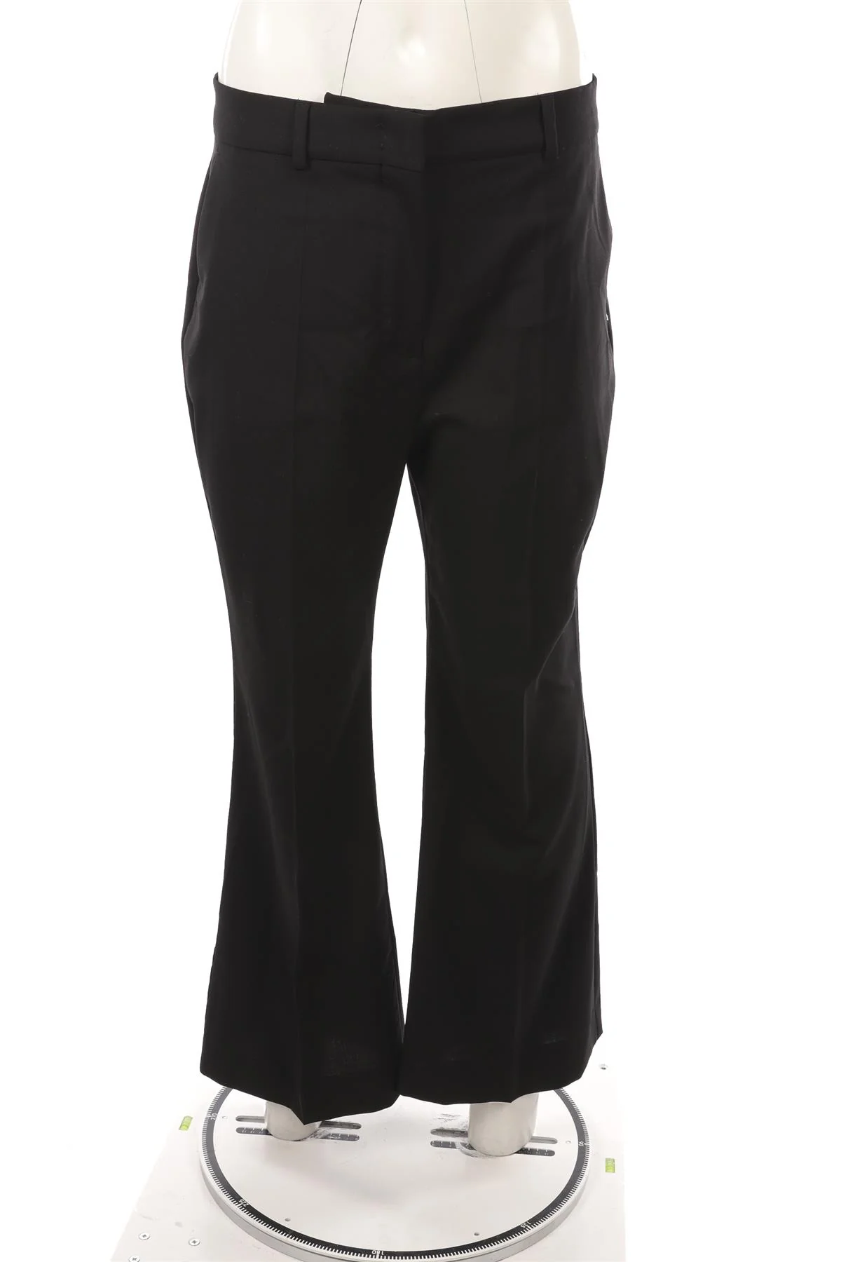 SPORTMAX BLACK WOOL STRAIGHT LEG PANTS SMALL - Image 2