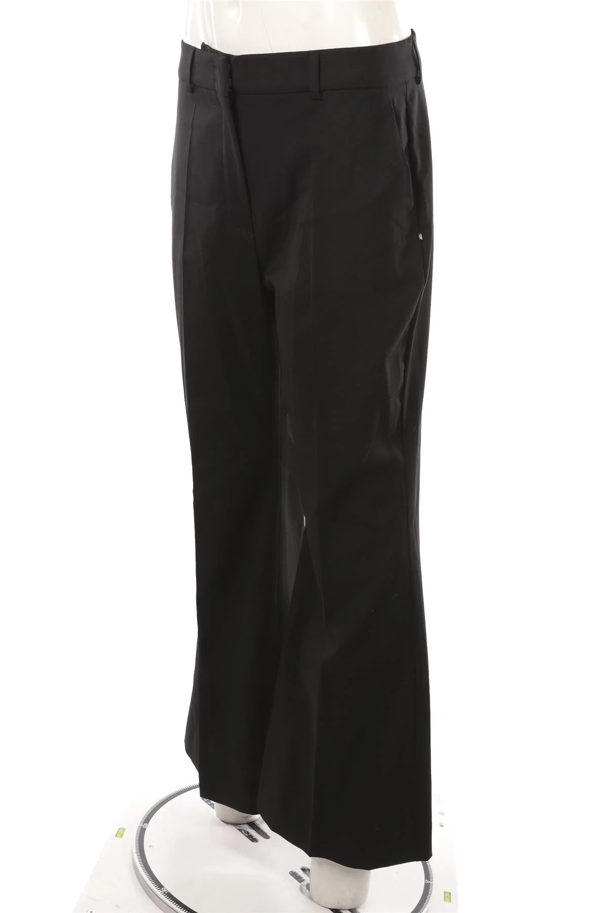SPORTMAX BLACK WOOL STRAIGHT LEG PANTS SMALL - Image 3