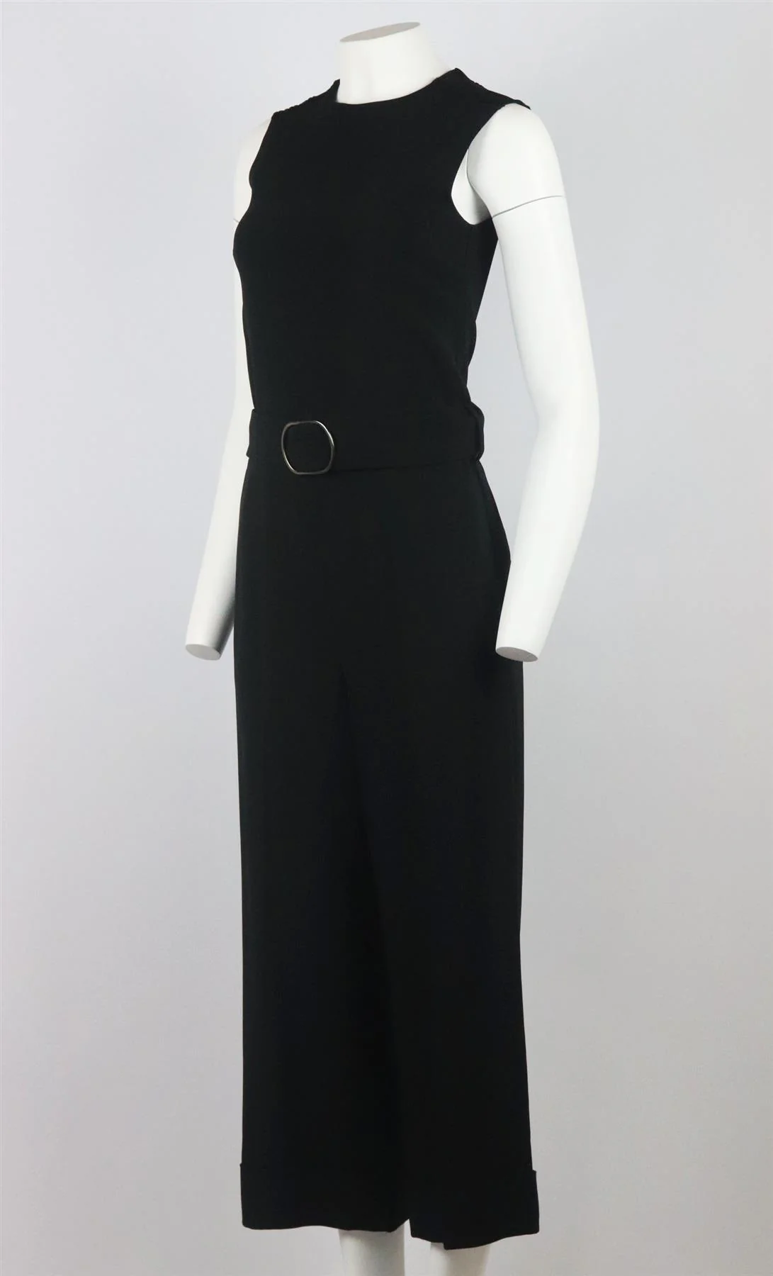 SPORTMAX CROPPED BELTED CREPE JUMPSUIT IT 38 UK 6 - Image 3