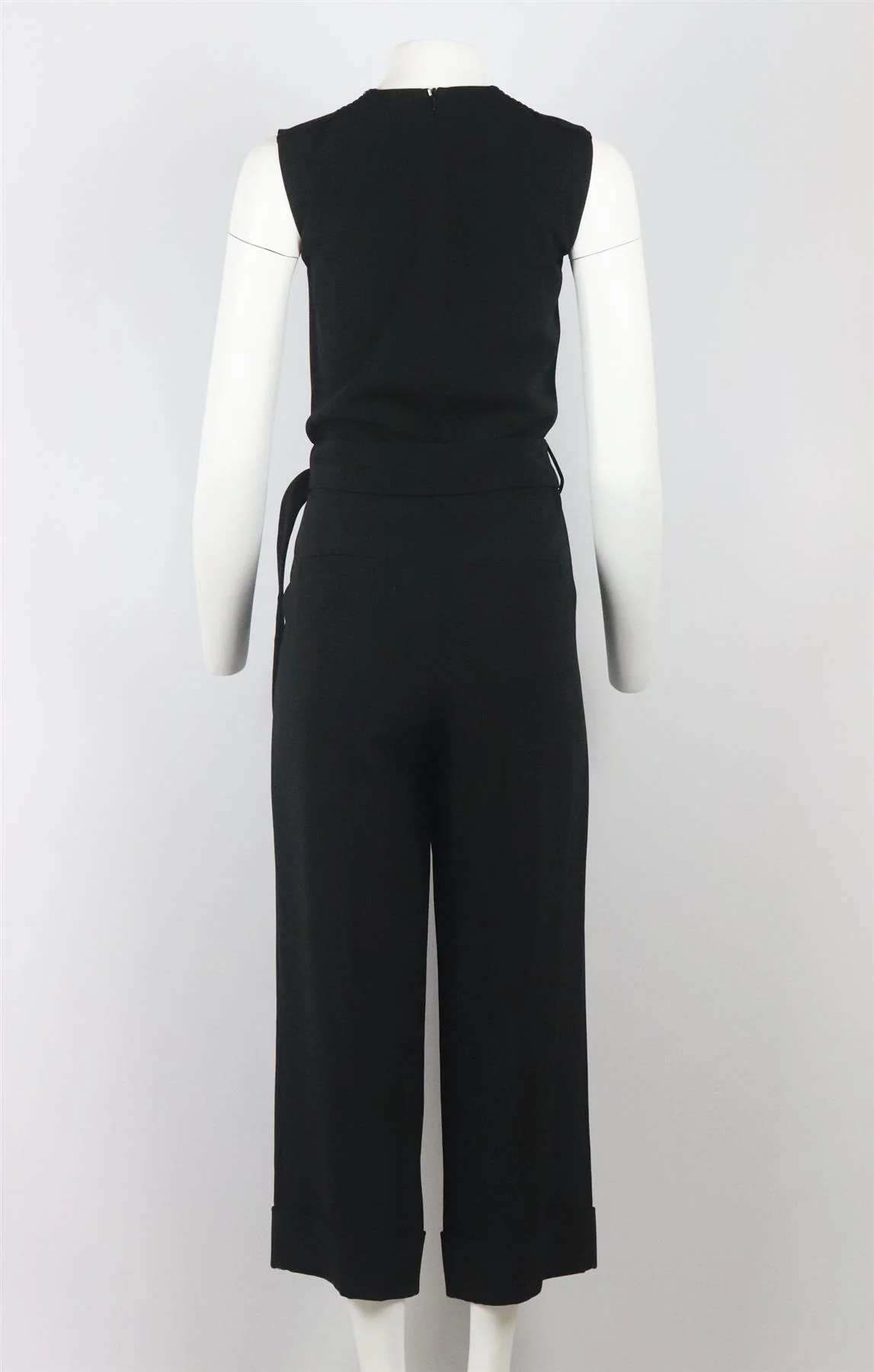 SPORTMAX CROPPED BELTED CREPE JUMPSUIT IT 38 UK 6 - Image 4