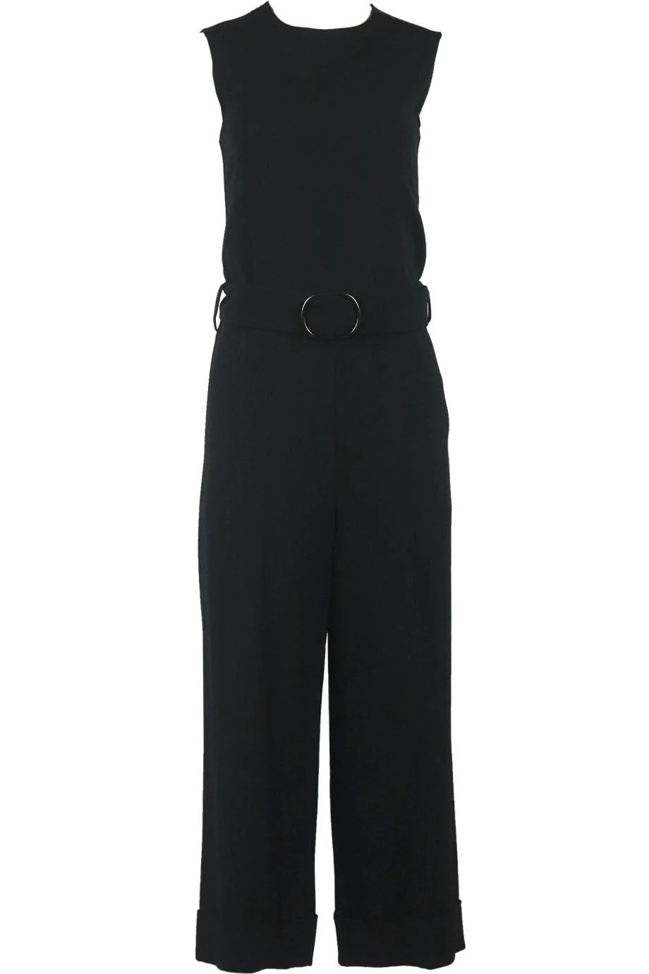SPORTMAX CROPPED BELTED CREPE JUMPSUIT IT 38 UK 6 - Image 7