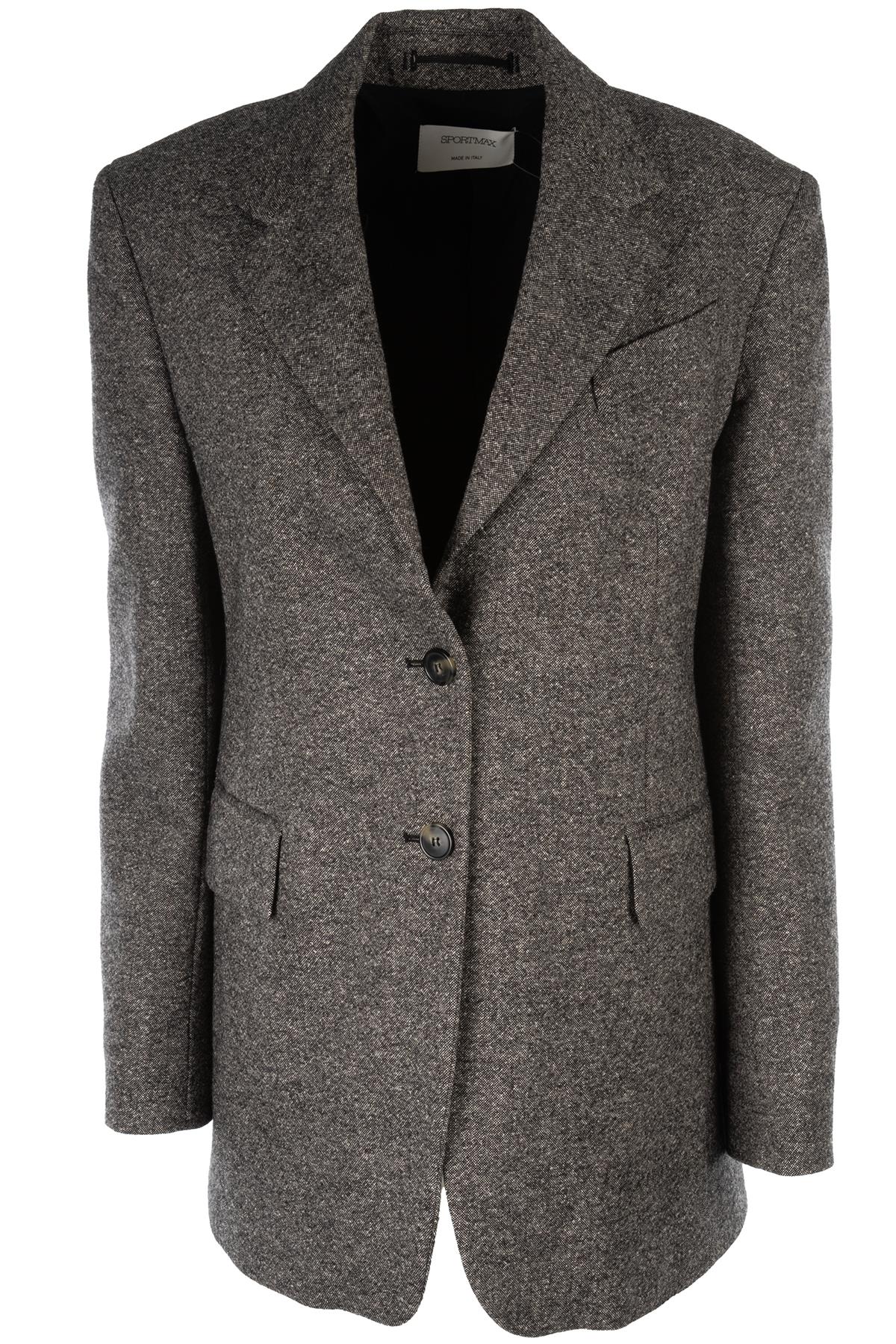SPORTMAX GREY WOOL BLAZER IT 42 UK 10