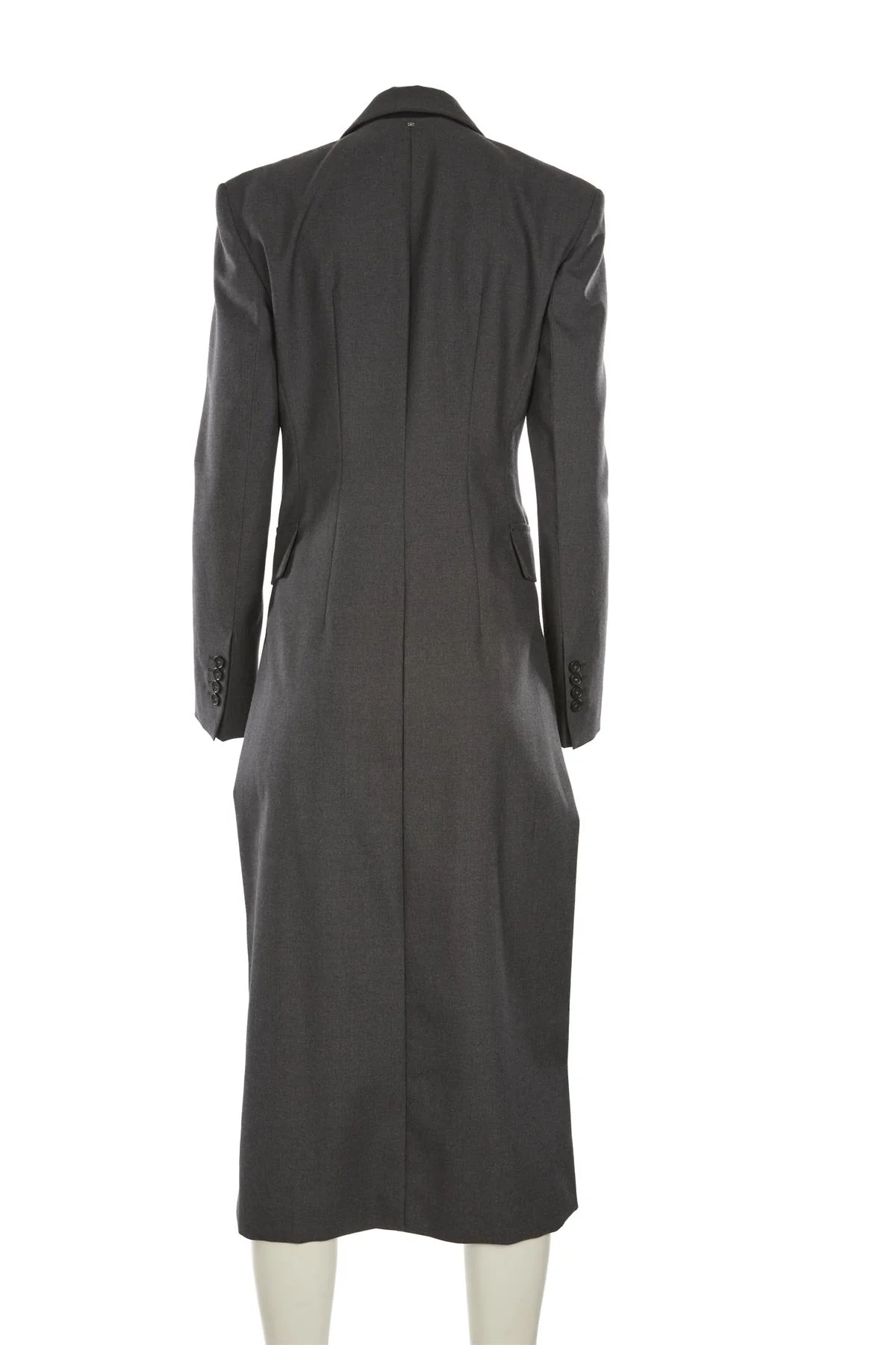 SPORTMAX GREY WOOL COAT IT 42 UK 10 - Image 4