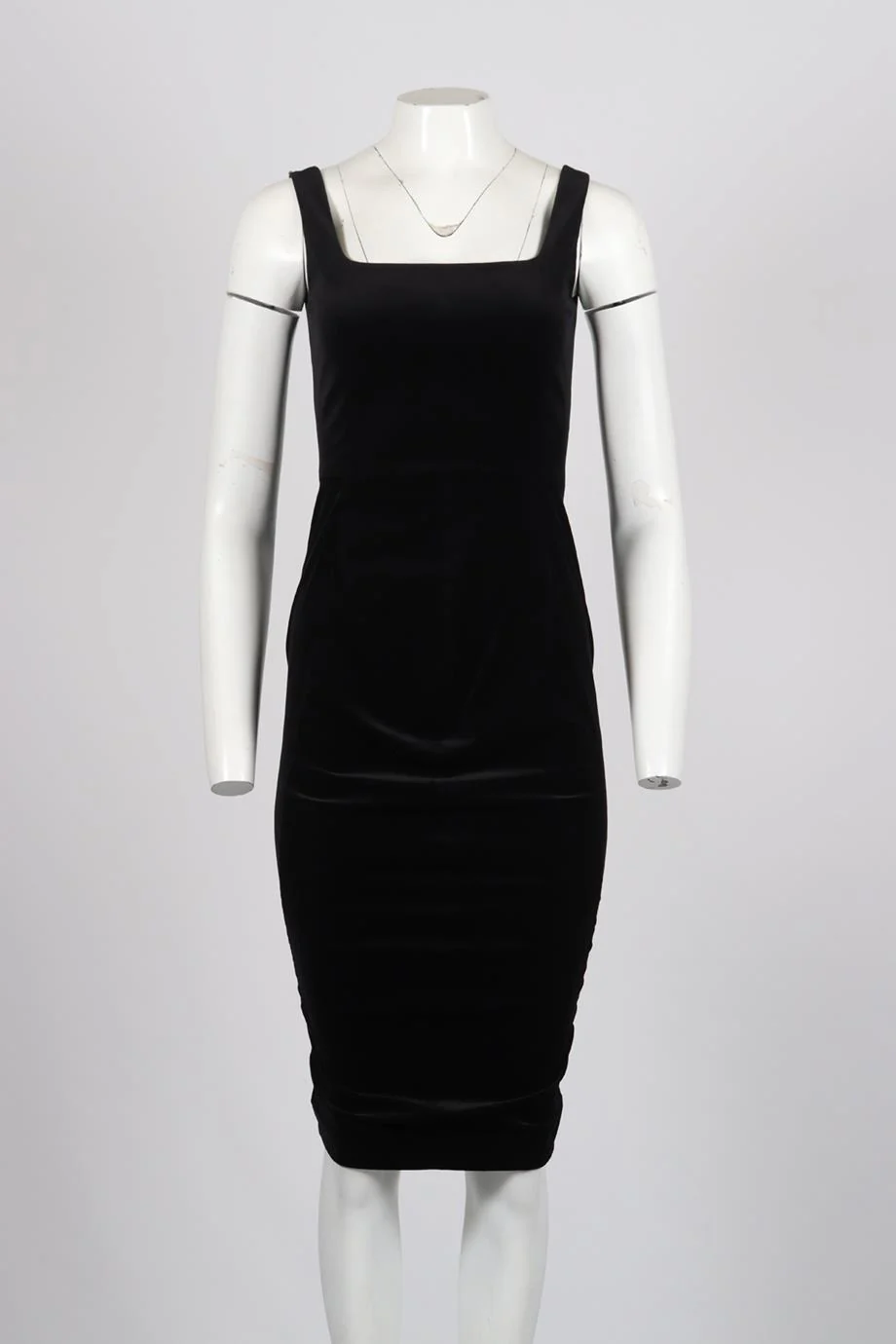 SPORTMAX VELVET MIDI DRESS UK 8 - Image 2