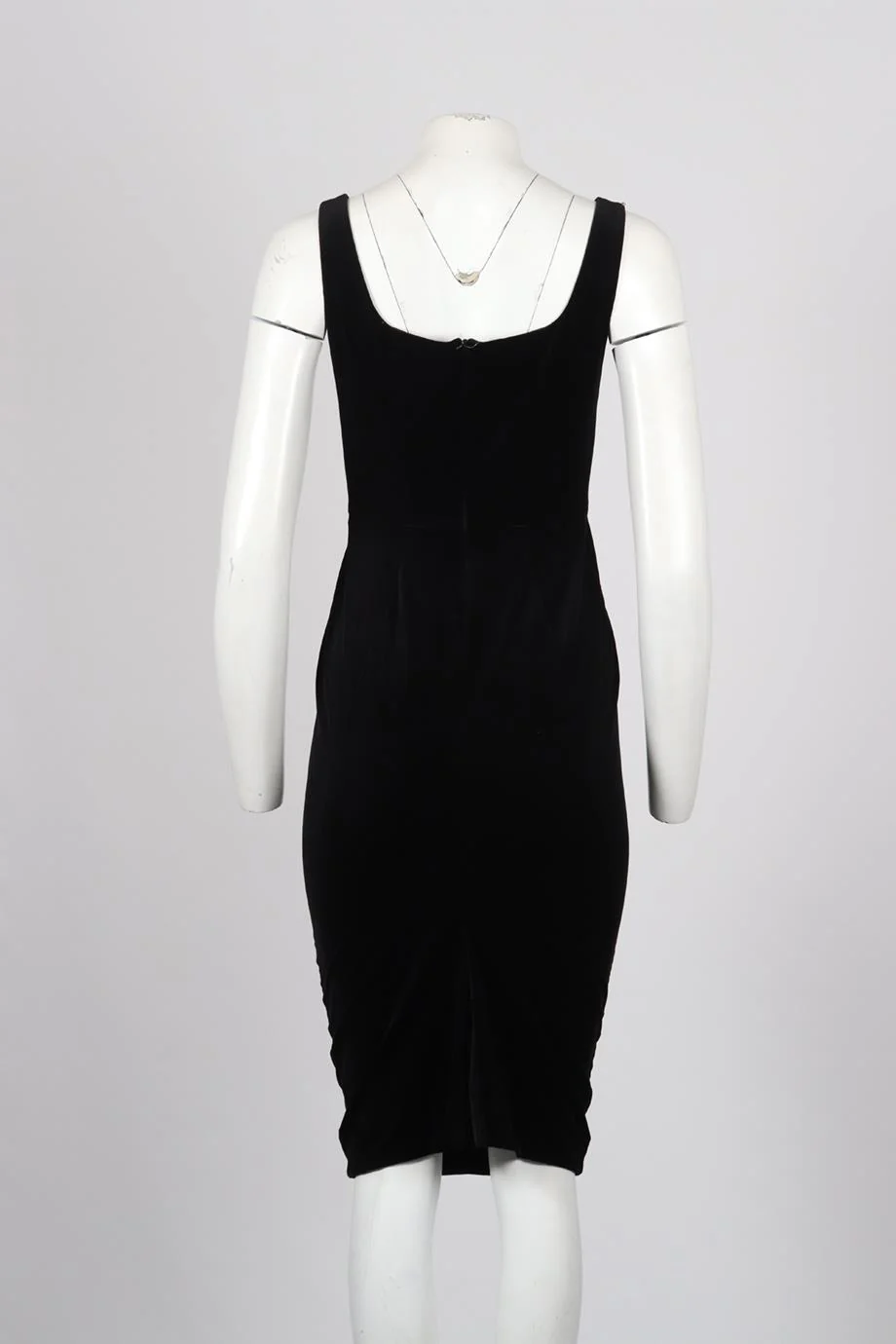 SPORTMAX VELVET MIDI DRESS UK 8 - Image 4