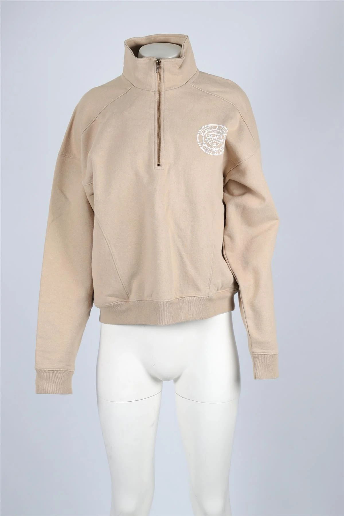 SPORTY & RICH BEIGE COTTON SWEATSHIRT MEDIUM - Image 2
