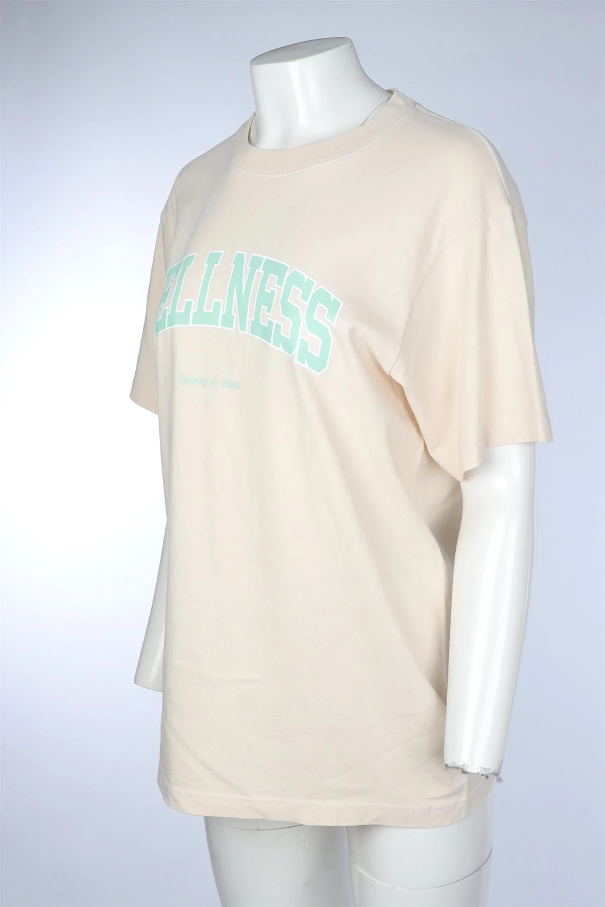 SPORTY & RICH BEIGE COTTON T-SHIRT MEDIUM - Image 3
