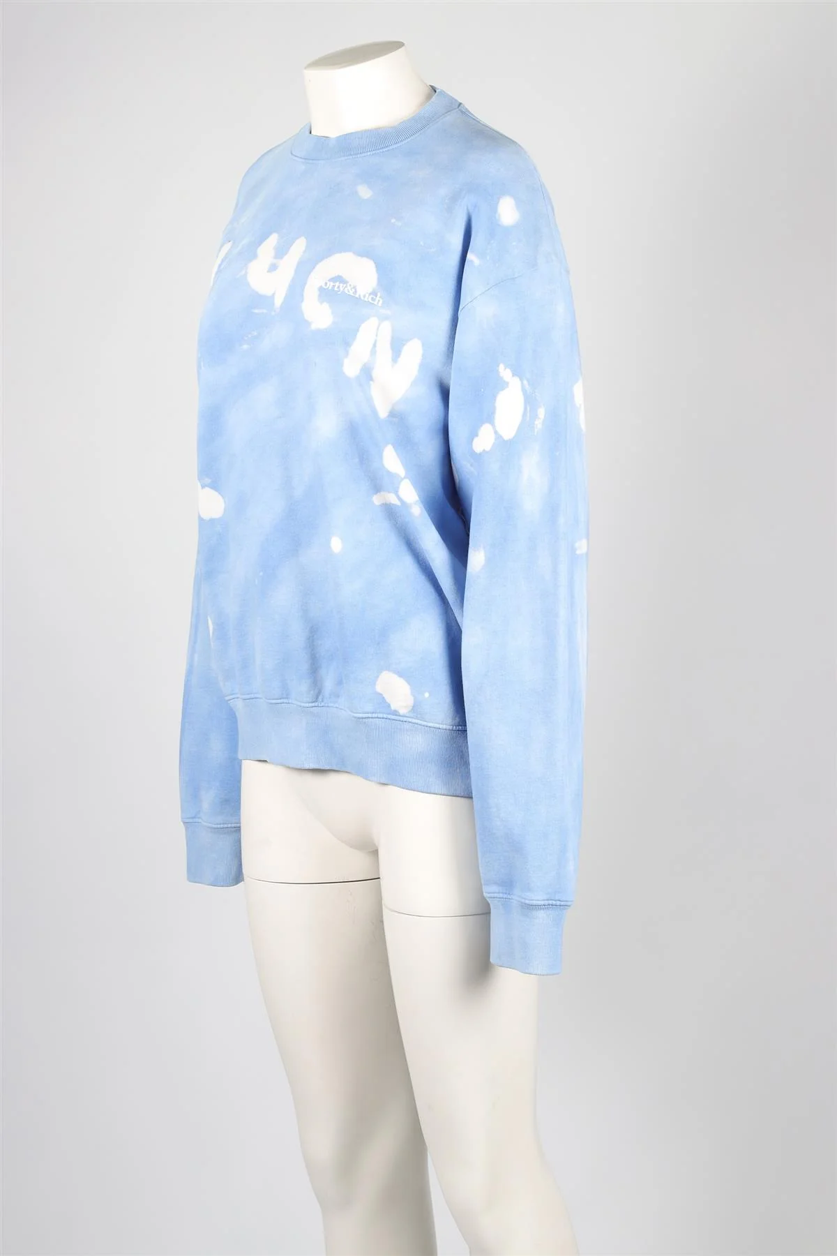 SPORTY & RICH BLUE COTTON SWEATSHIRT MEDIUM - Image 3
