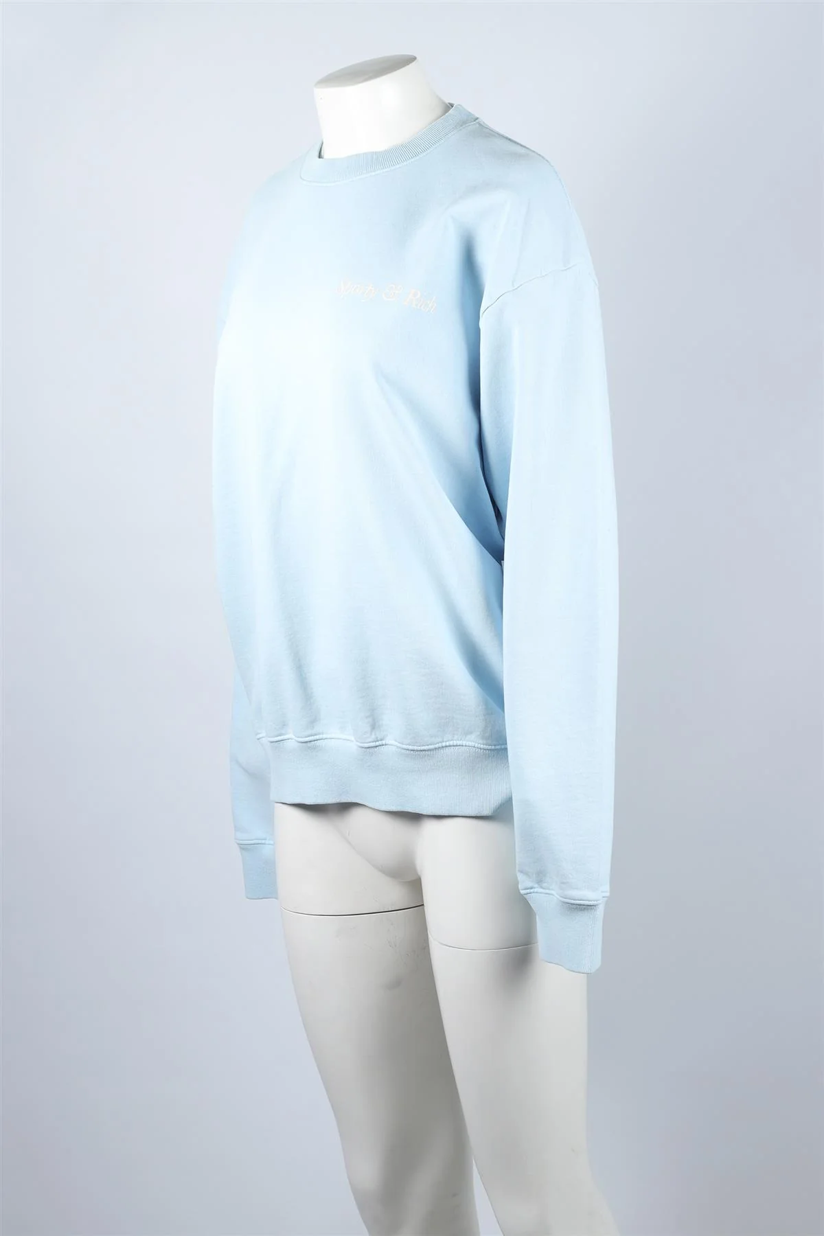 SPORTY & RICH BLUE COTTON SWEATSHIRT MEDIUM - Image 3