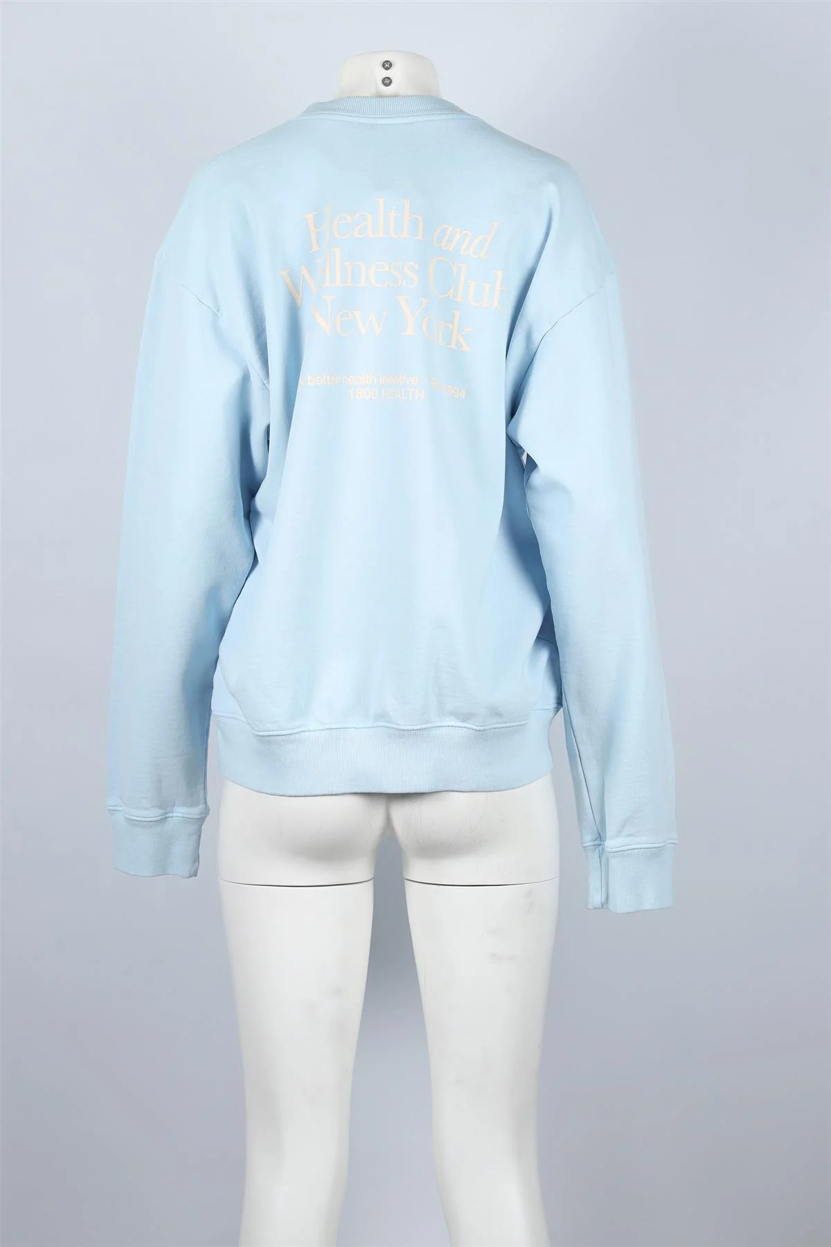 SPORTY & RICH BLUE COTTON SWEATSHIRT MEDIUM - Image 4