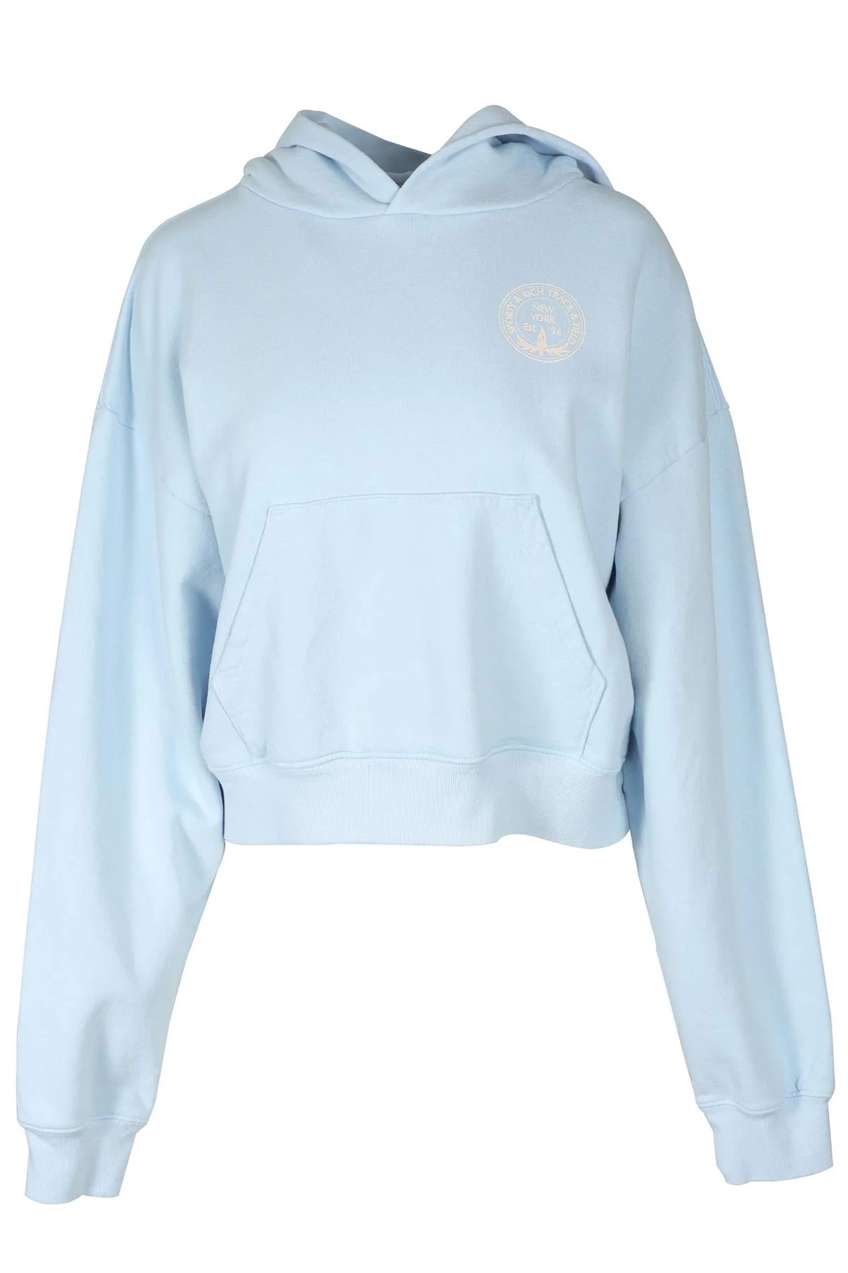 SPORTY & RICH BLUE COTTON SWEATSHIRT MEDIUM