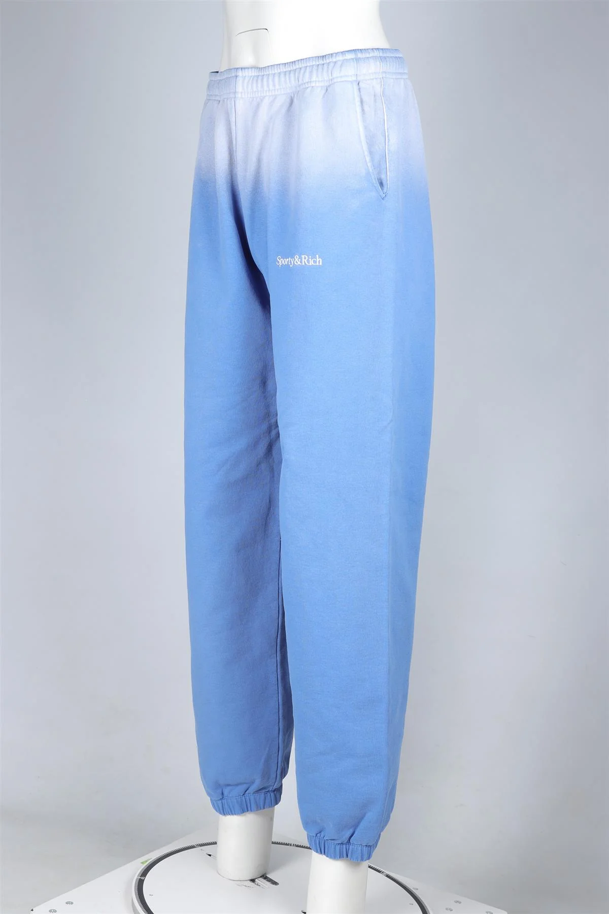 SPORTY & RICH BLUE COTTON TRACK PANTS LARGE - Image 3