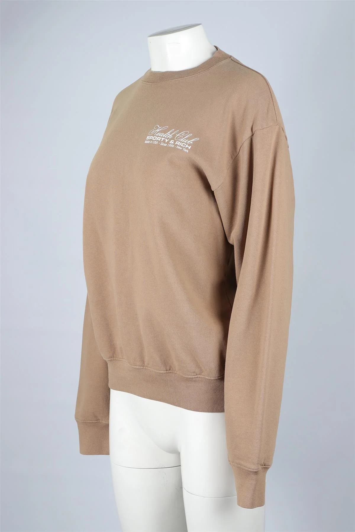 SPORTY & RICH BROWN COTTON SWEATSHIRT XSMALL - Image 3