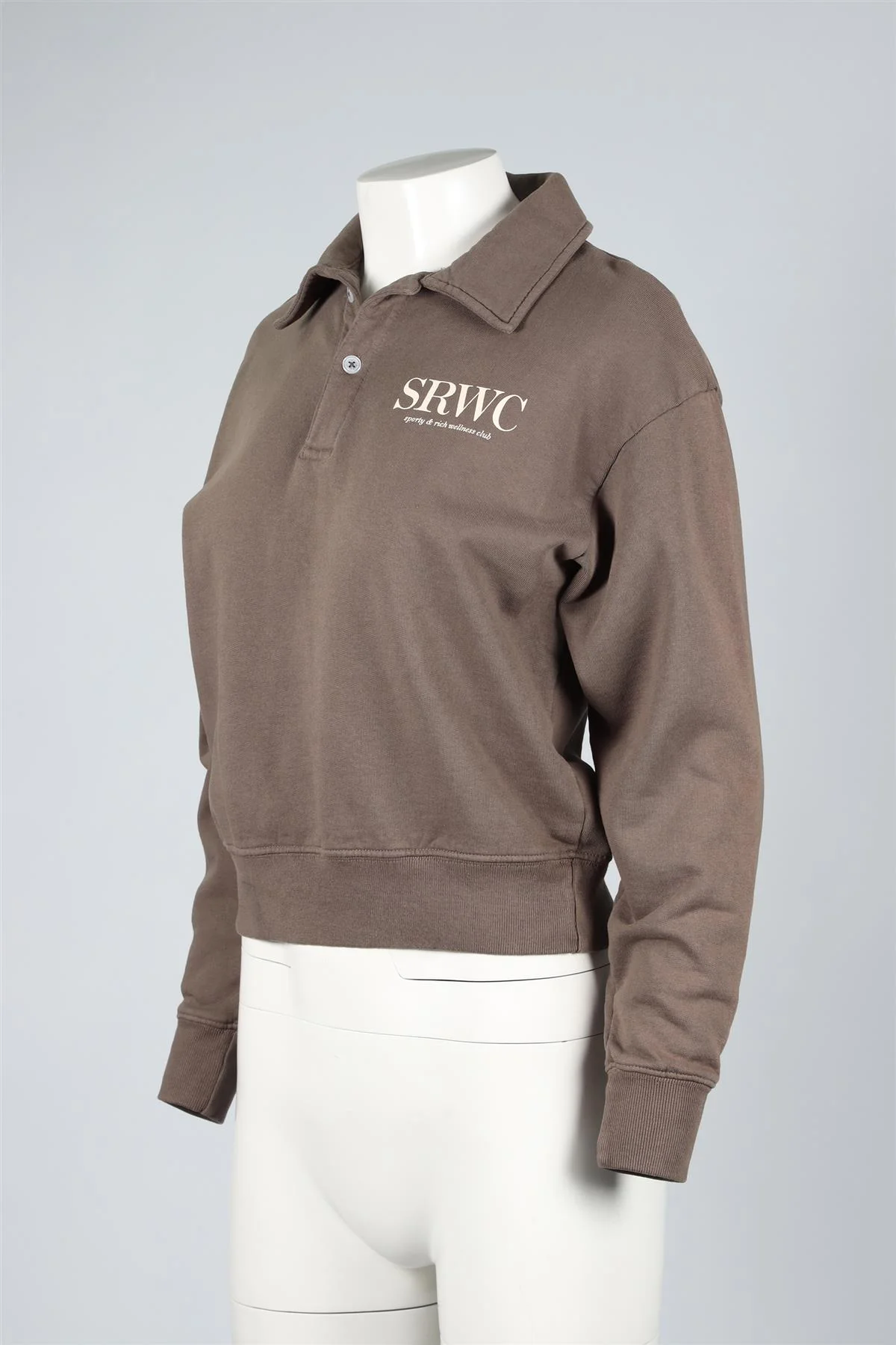 SPORTY & RICH BROWN COTTON SWEATSHIRT XSMALL - Image 3