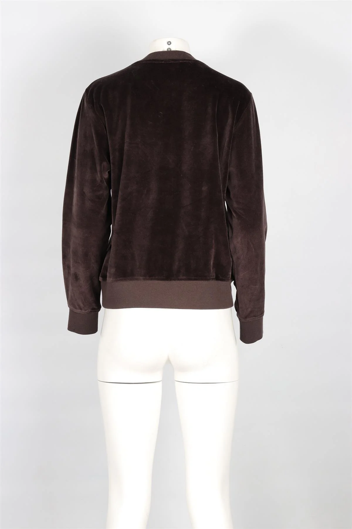 SPORTY & RICH BROWN VELVET SWEATSHIRT SMALL - Image 4